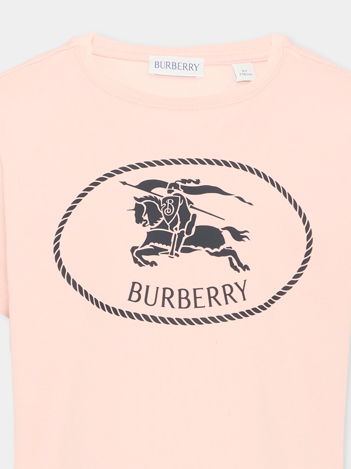 T-Shirt rosa per bambina con logo
