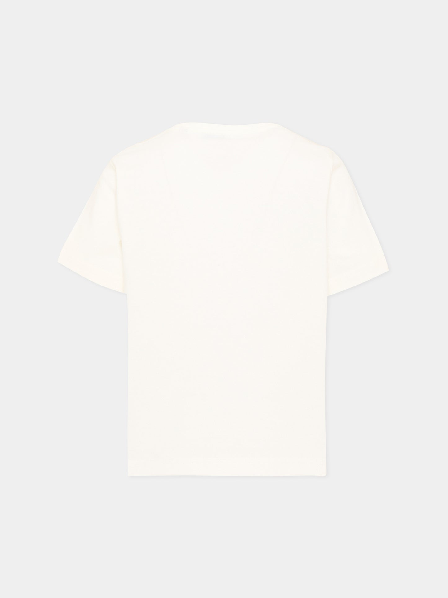 T-Shirt avorio per bambino con logo,Burberry Kids,8126308 A2014