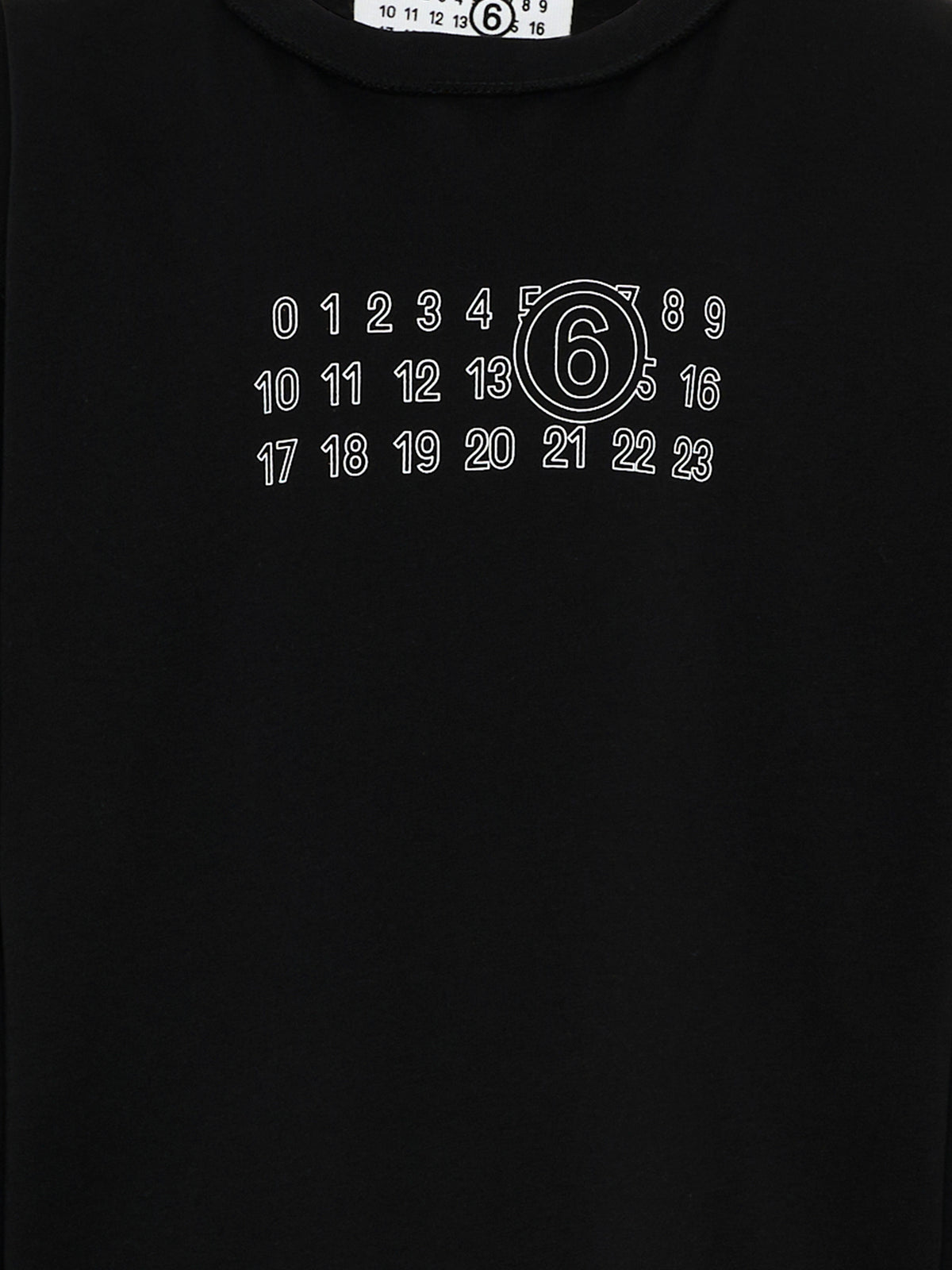 T-Shirt nera per bambini con logo,Mm6 Maison Margiela,M61132 MM04I M6900