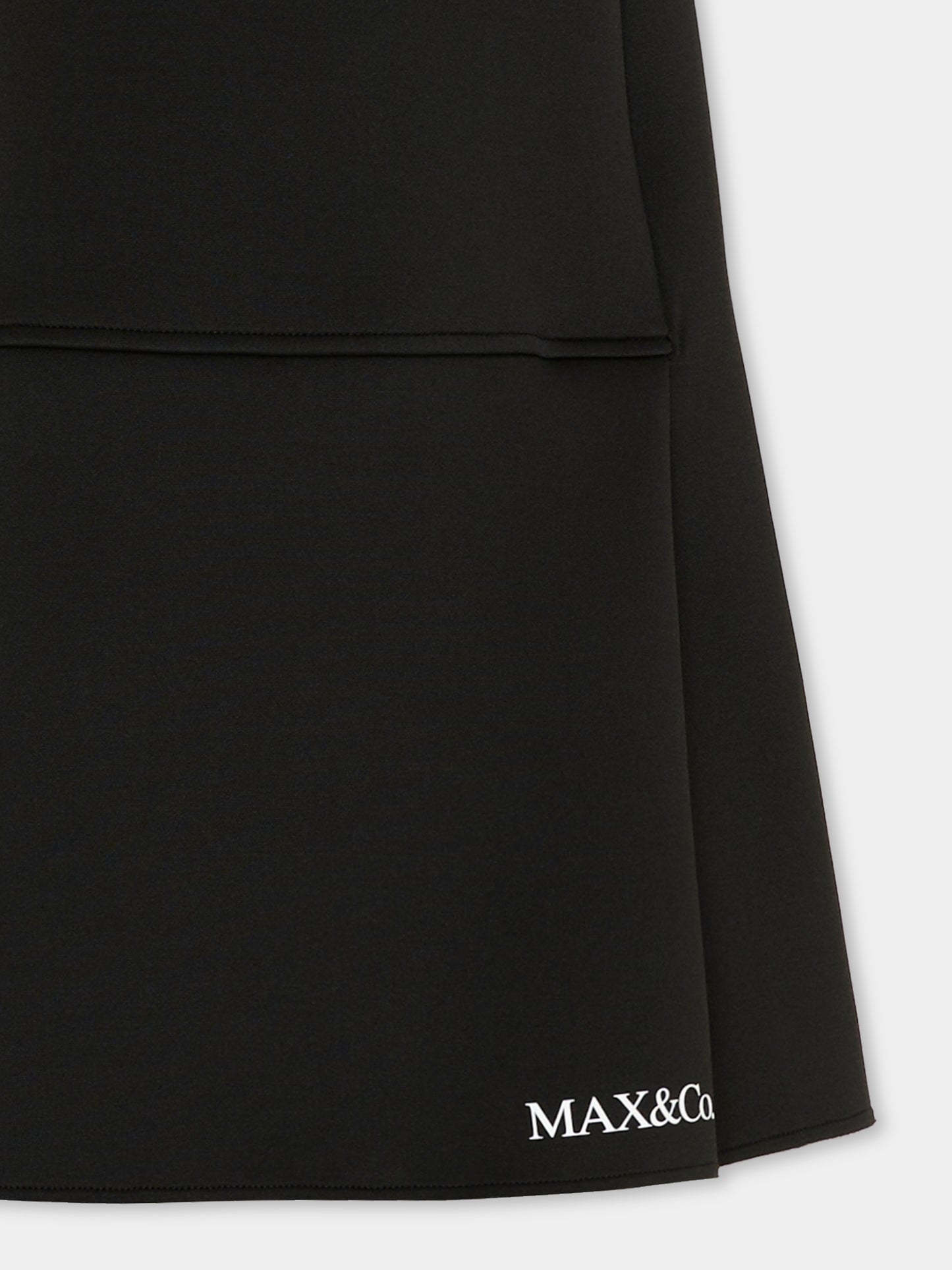 Vestito nero per bambina con logo,Max&co,MX0385 MX01U MX900
