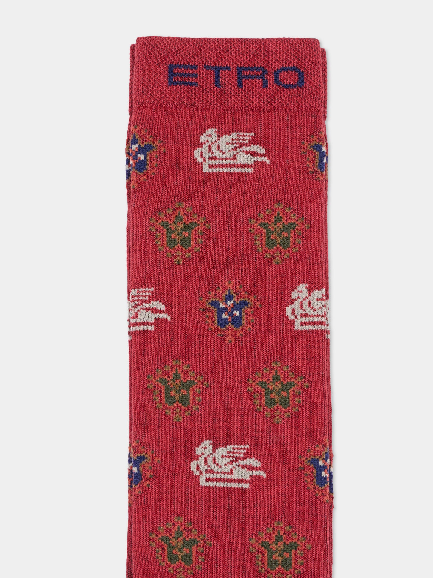 Calzino bordeaux per bambina con Pegaso,Etro,GZ0A40 Z0553 303MC