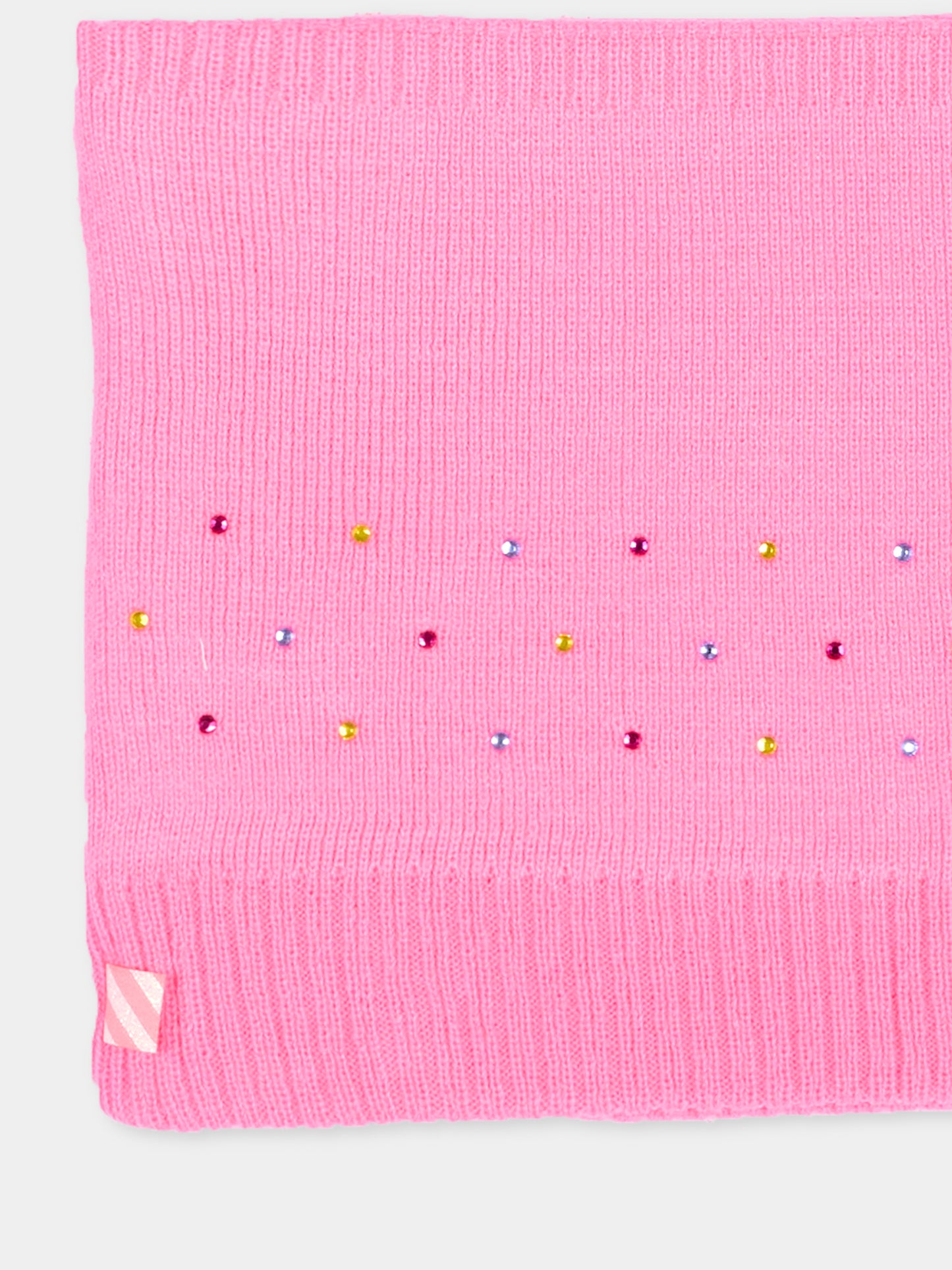 Sciarpa fucsia per bambina con strass,Billieblush,U22518 47A