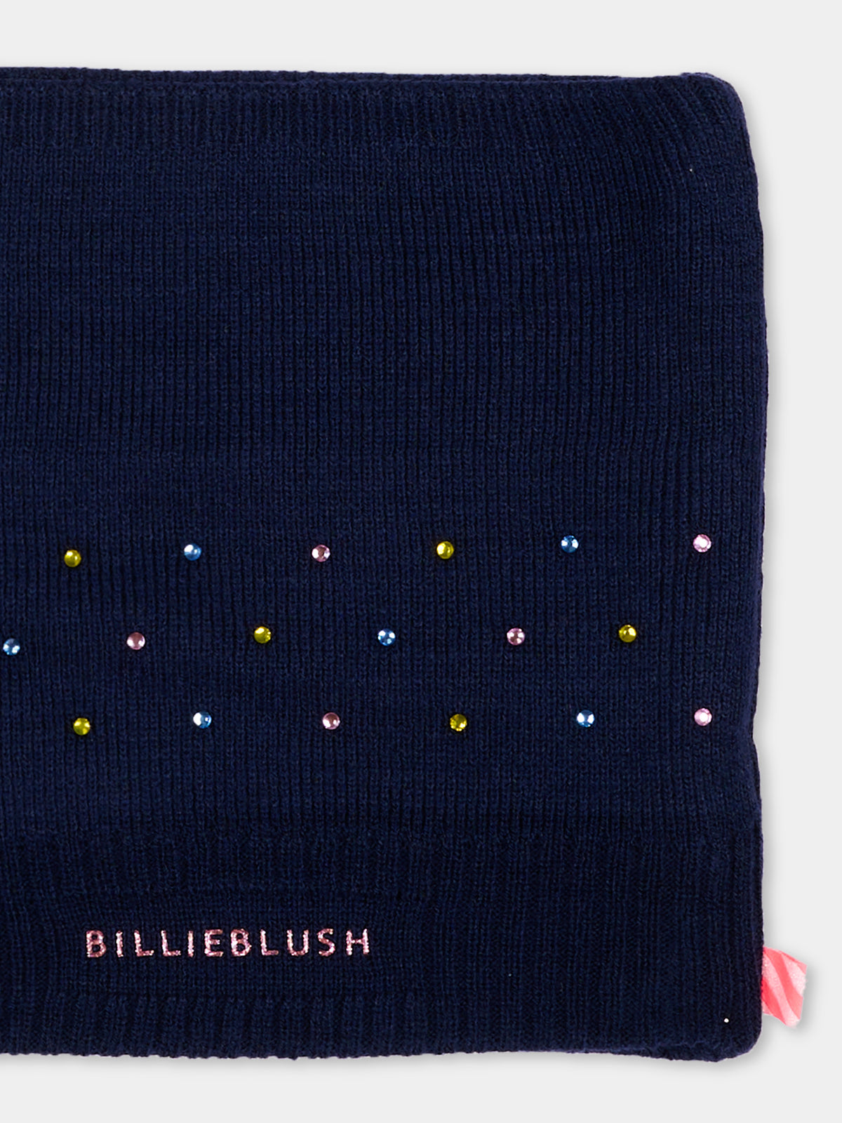 Sciarpa blu per bambina con strass,Billieblush,U22518 85T