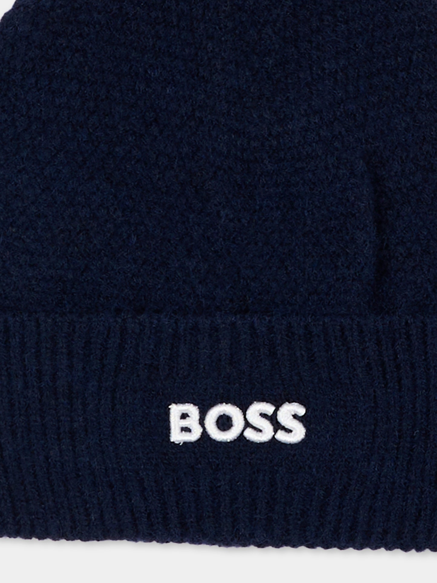 Berretto blu per neonato con logo,Boss,J53576 849