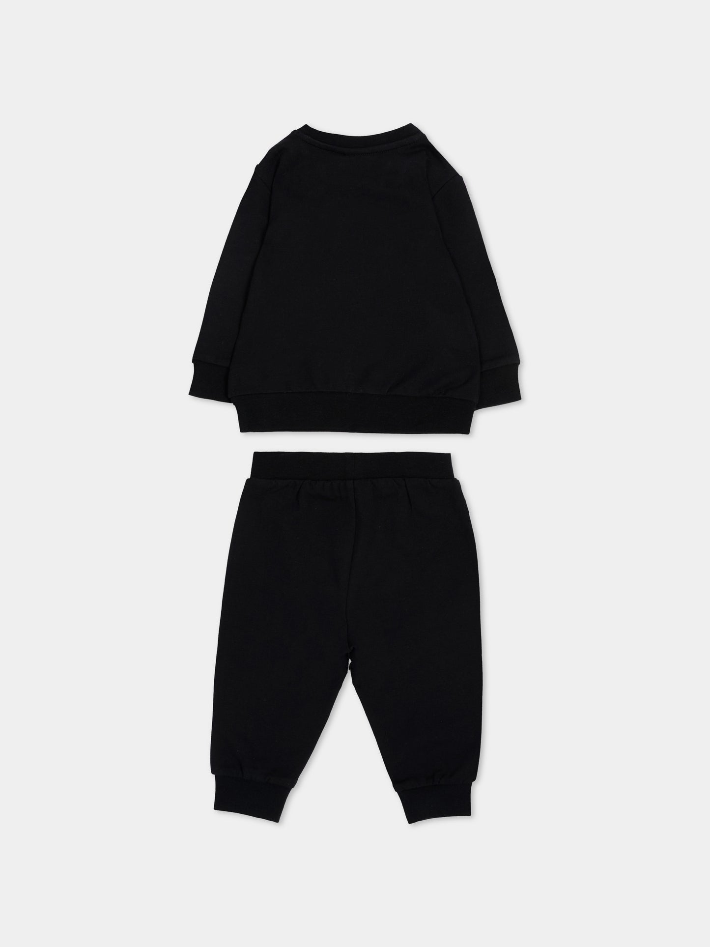 Completo sportivo nero per neonato con logo,Boss,J53699 09B