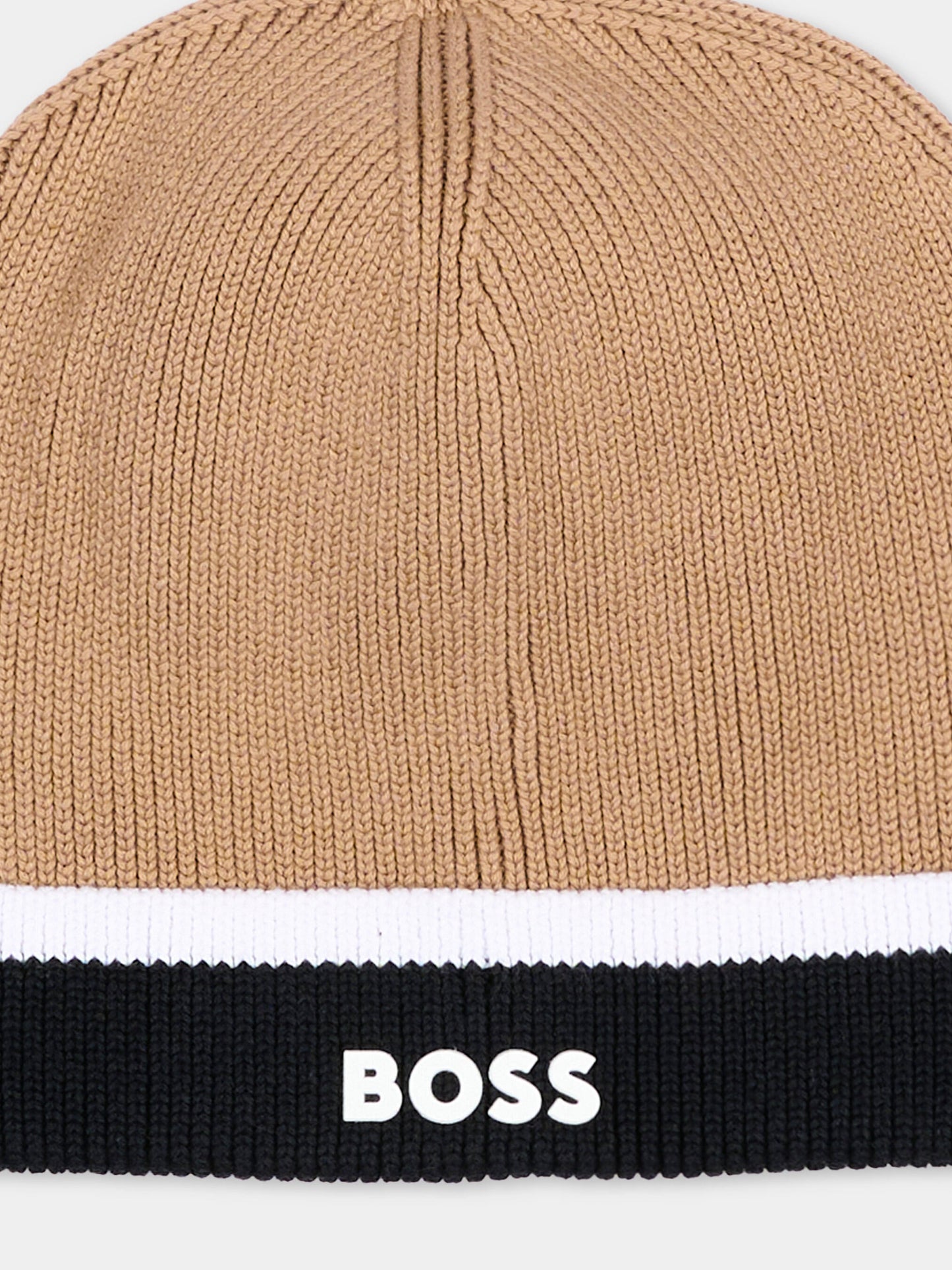 Berretto beige per bambino con logo,Boss,J53587 269
