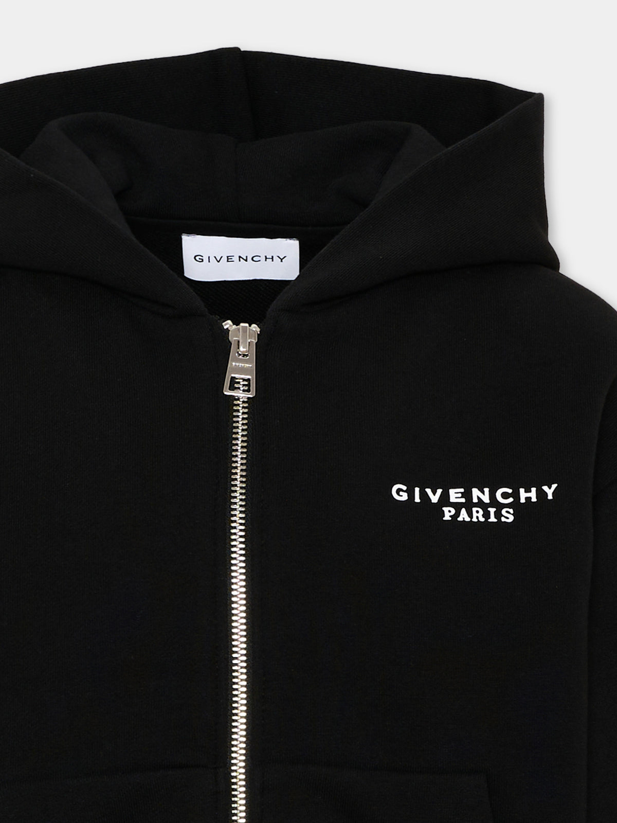 Felpa nera per bambini con logo,Givenchy Kids,H31285 09B