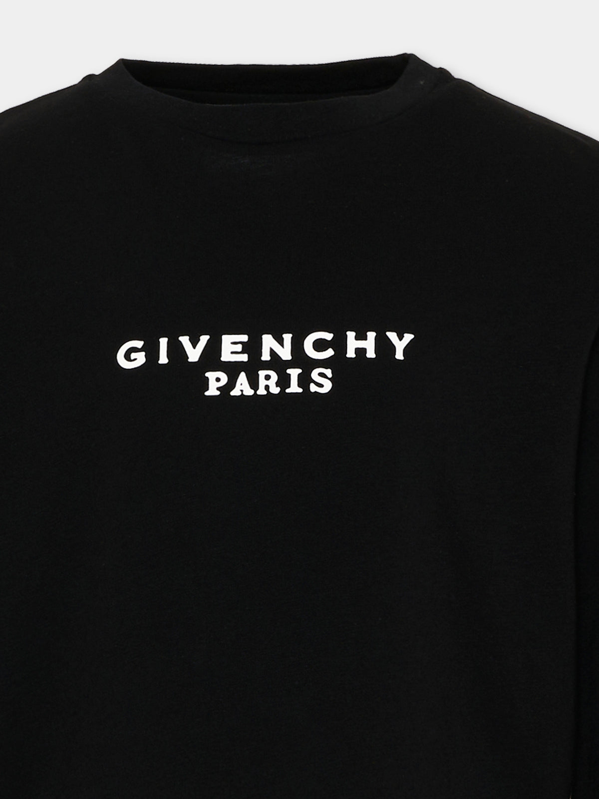 T-Shirt nera per bambina con logo,Givenchy Kids,H31321 09B