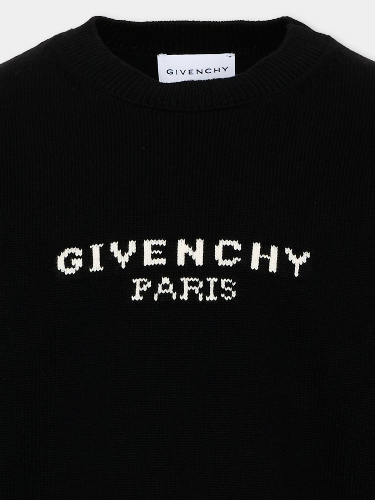 Maglione nero per bambini con logo,Givenchy Kids,H31441 09B