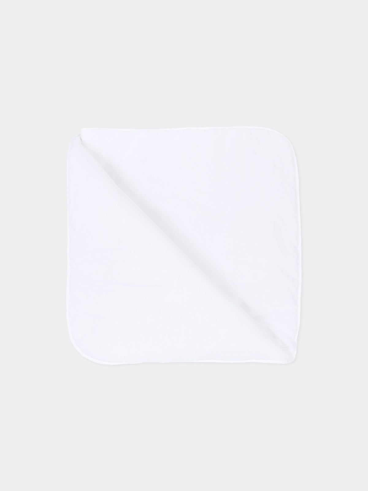 Coperta bianca per neonati con stampa