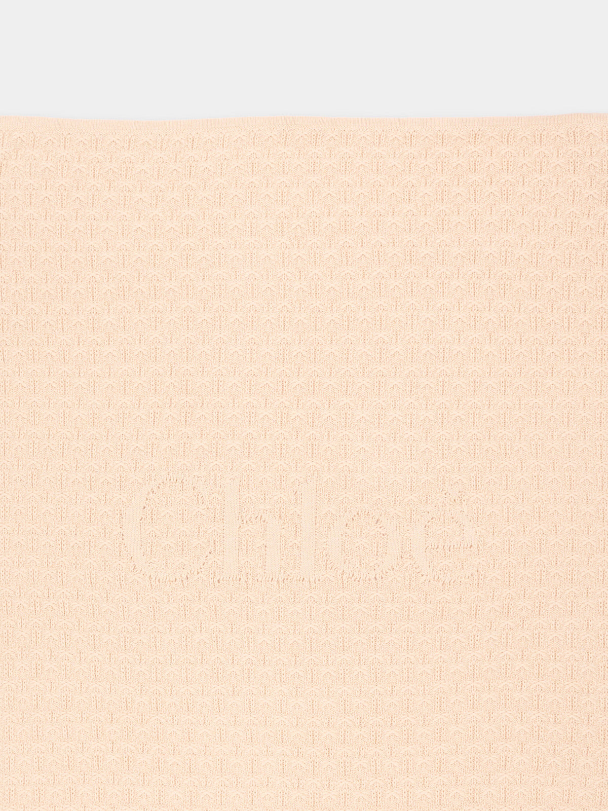 Coperta beige per neonata con logo,Chloé Kids,C21384 20E
