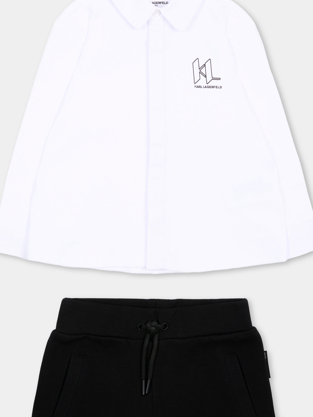 Completo nero per neonato con logo,Karl Lagerfeld Kids,Z31486 M41