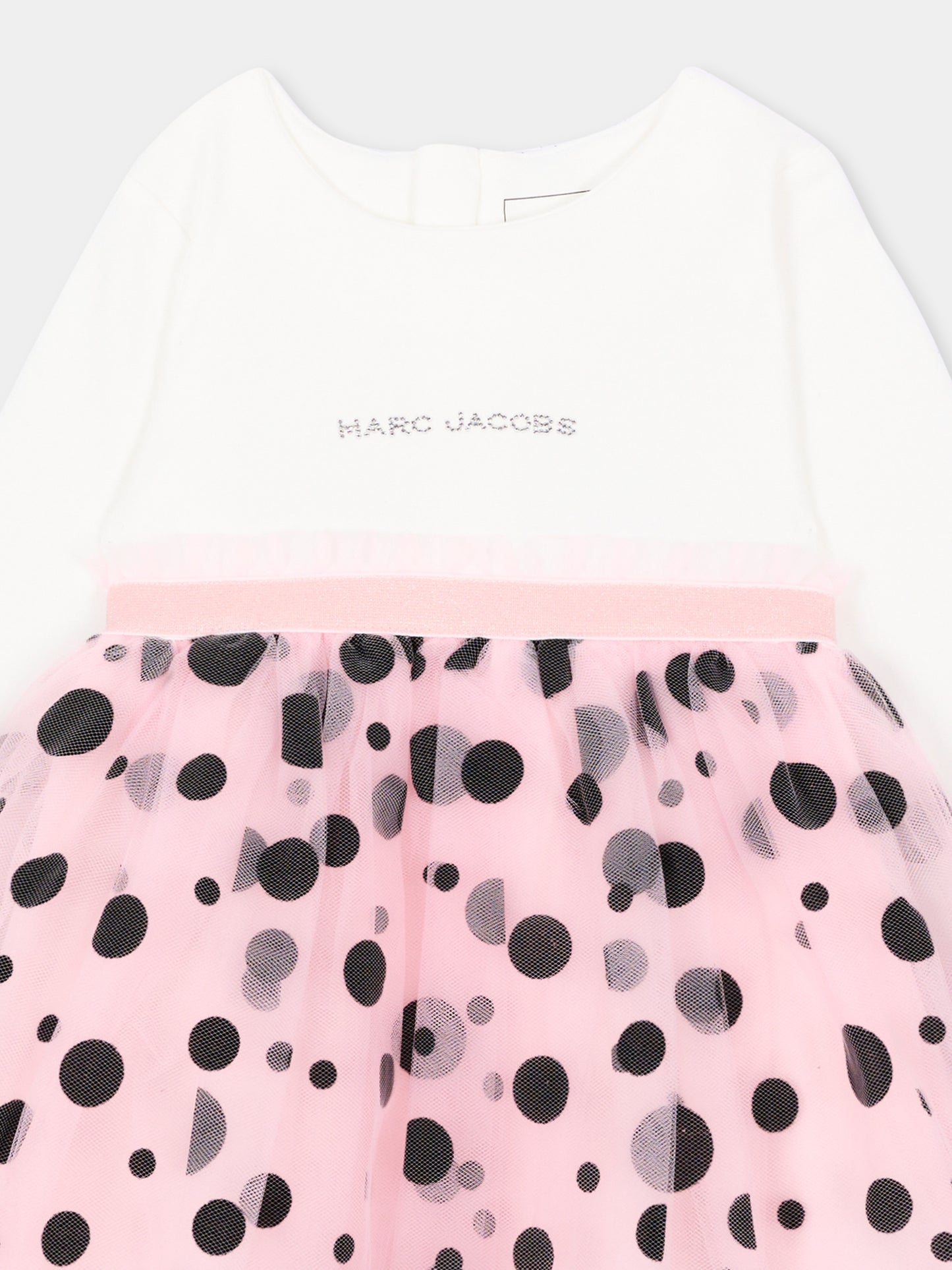 Abito elegante rosa per neonata a pois,Marc Jacobs,W61077 43M