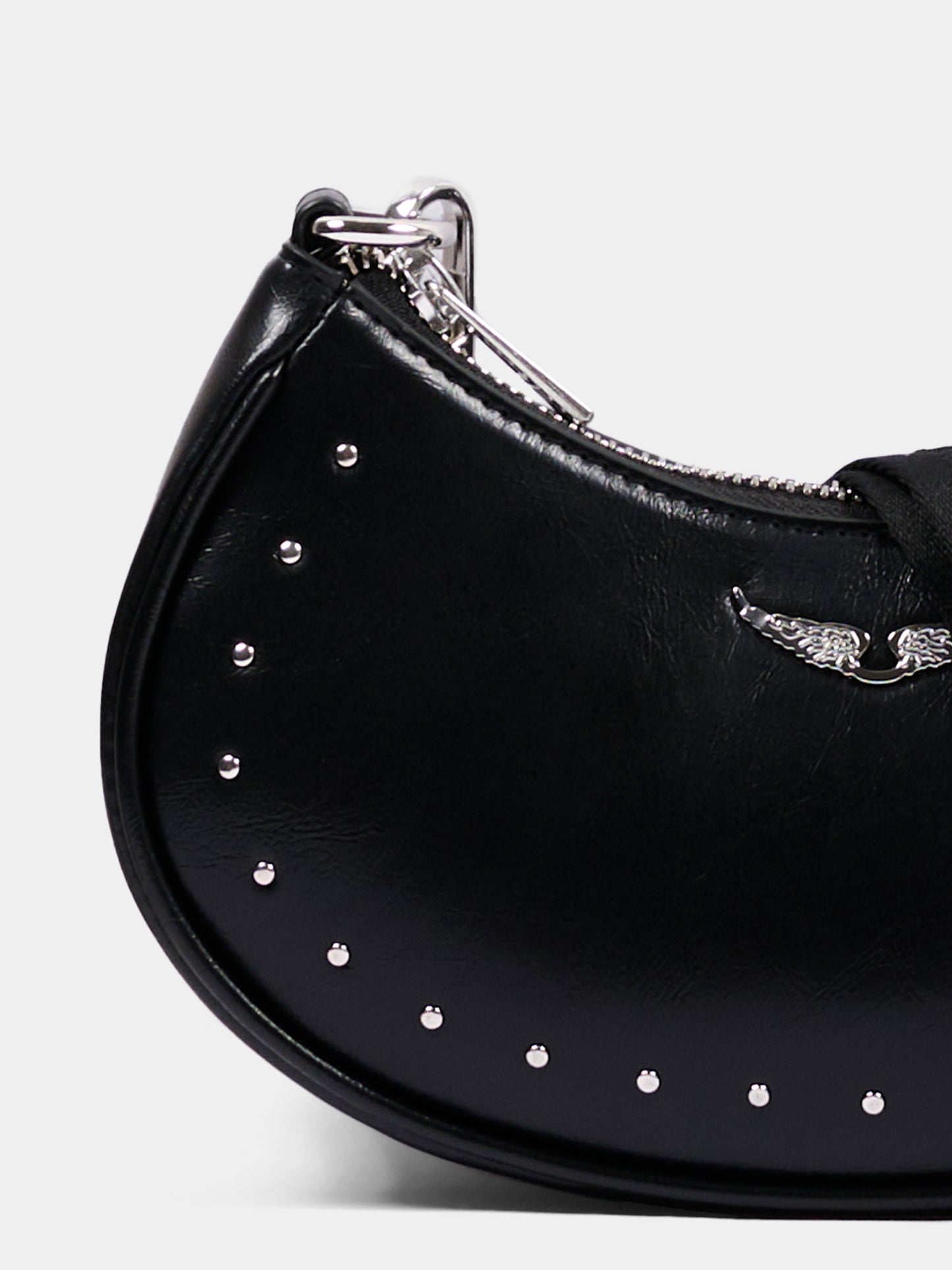 Borsa casual nera per bambina con borchie,Zadig & Voltaire Kids,X60880 09B
