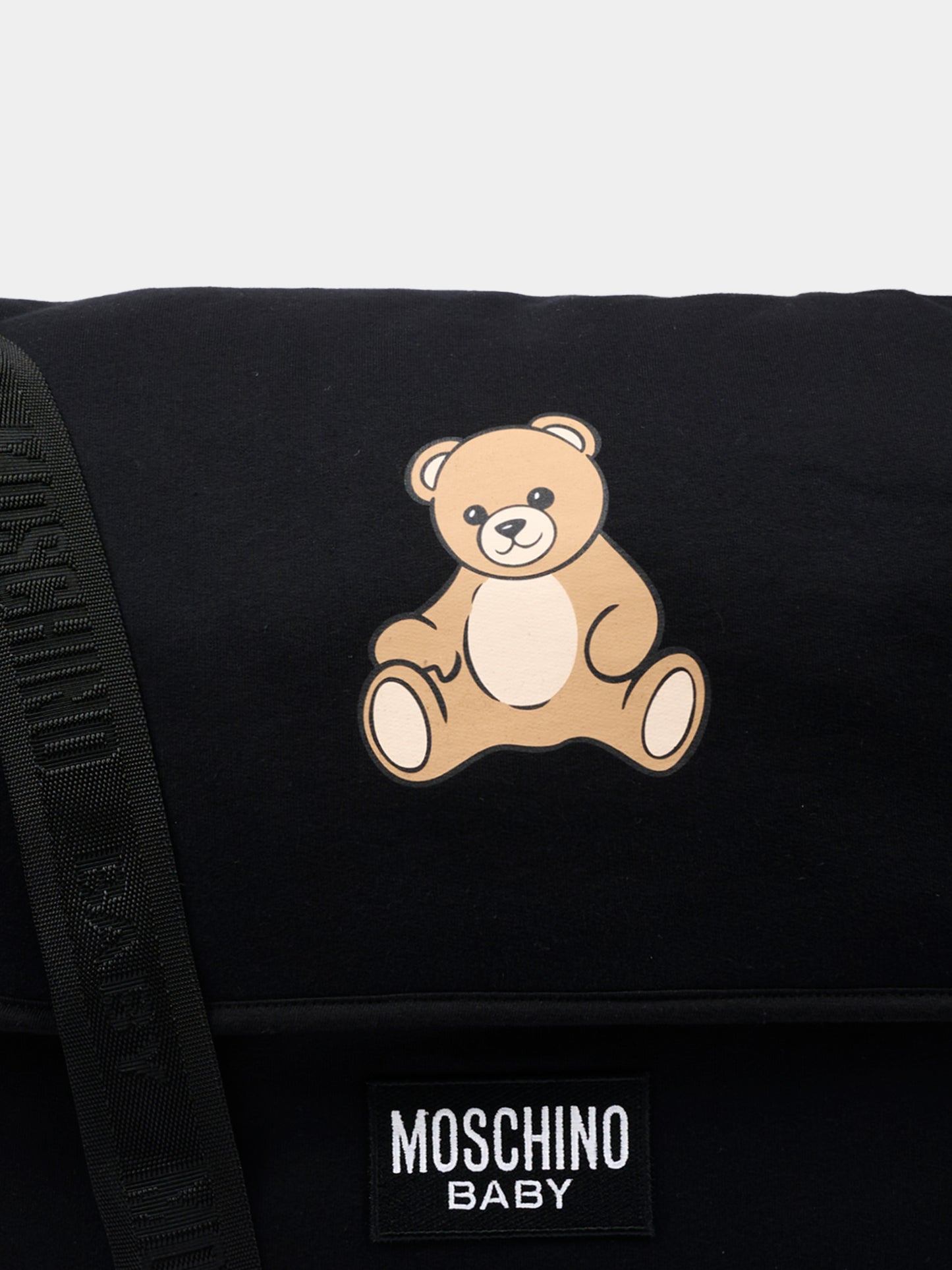 Borsa mamma nera per neonati con Teddy Bear
