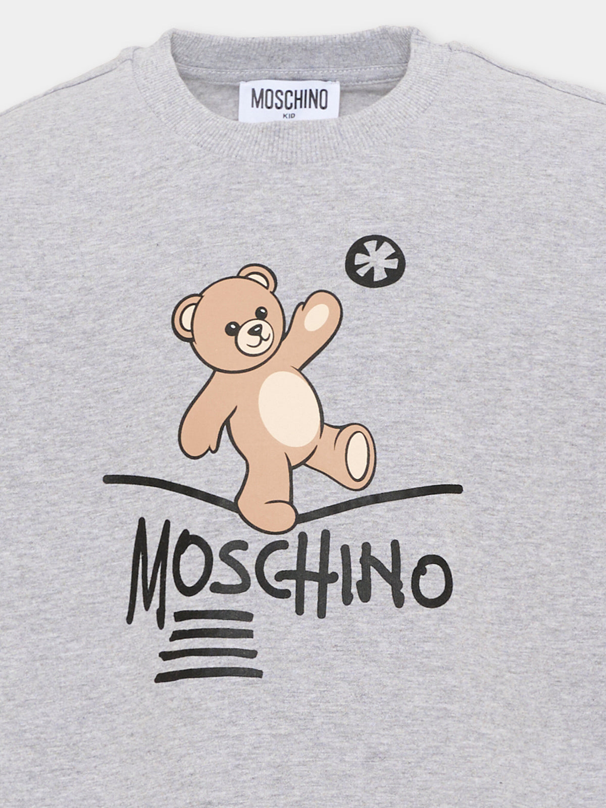 T-Shirt grigia per bambino con Teddy Bear,Moschino Kids,HZO00J LAA20 60901