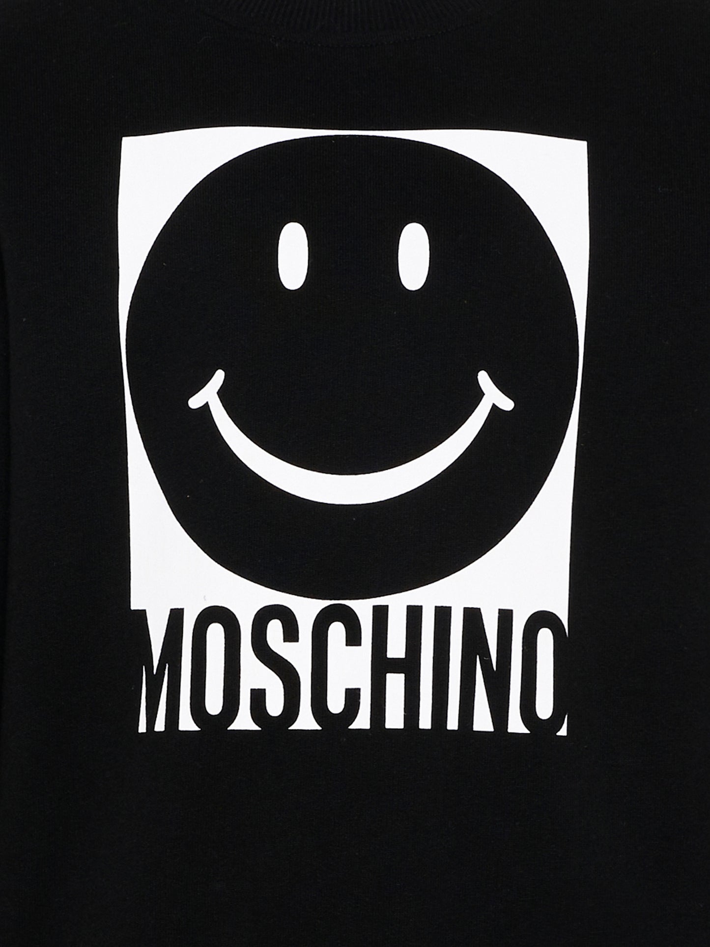 Felpa nera per bambini con logo,Moschino Kids,HSF08V LCA14 60100