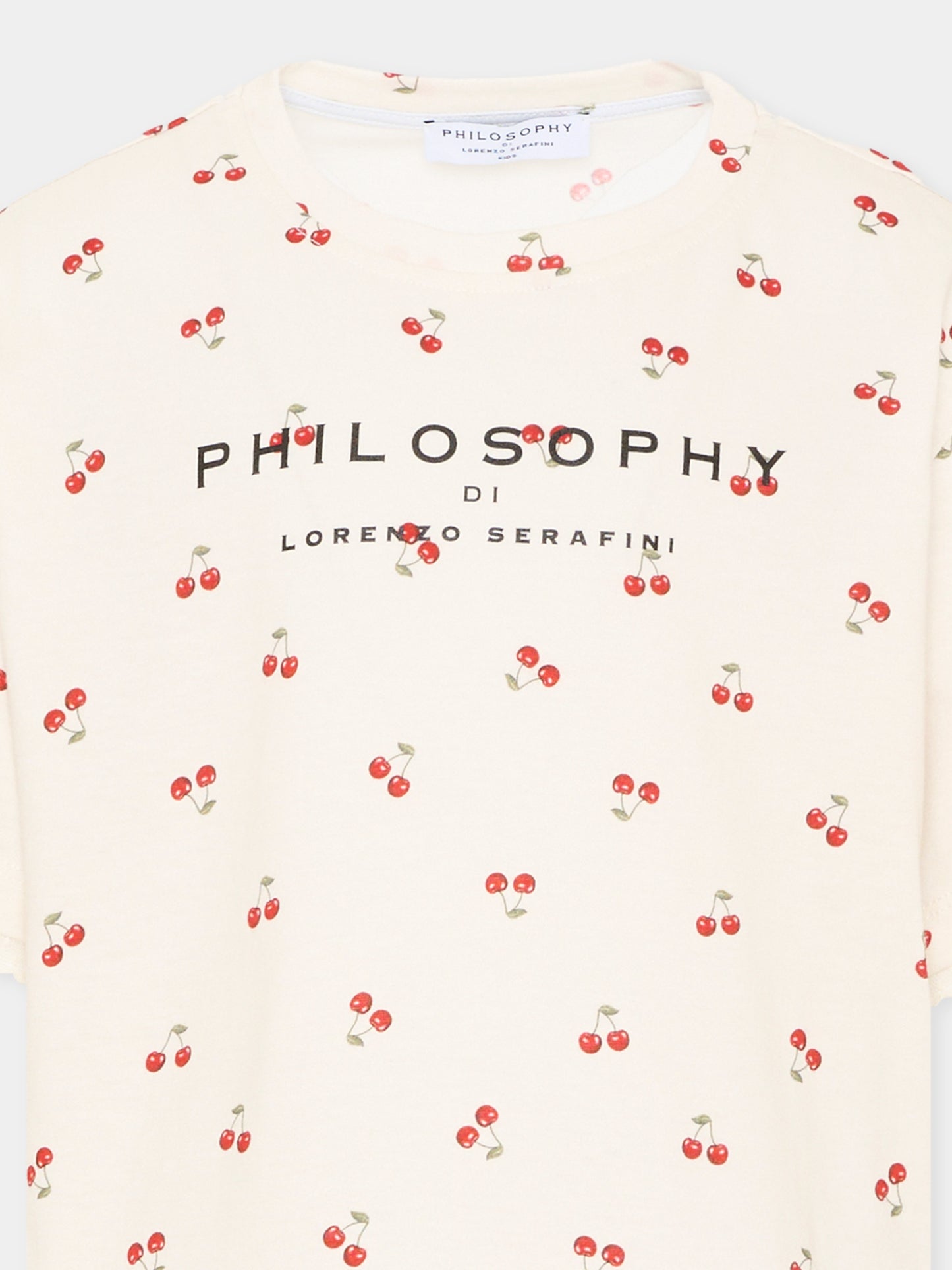 T-Shirt multicolor per bambina con ciliegie,Philosophy,I1F611 6607 P243