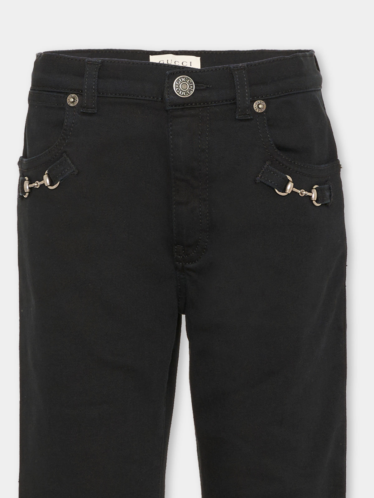 Jeans nero per bambino svasato,Gucci Kids,870025 XDC41 1168