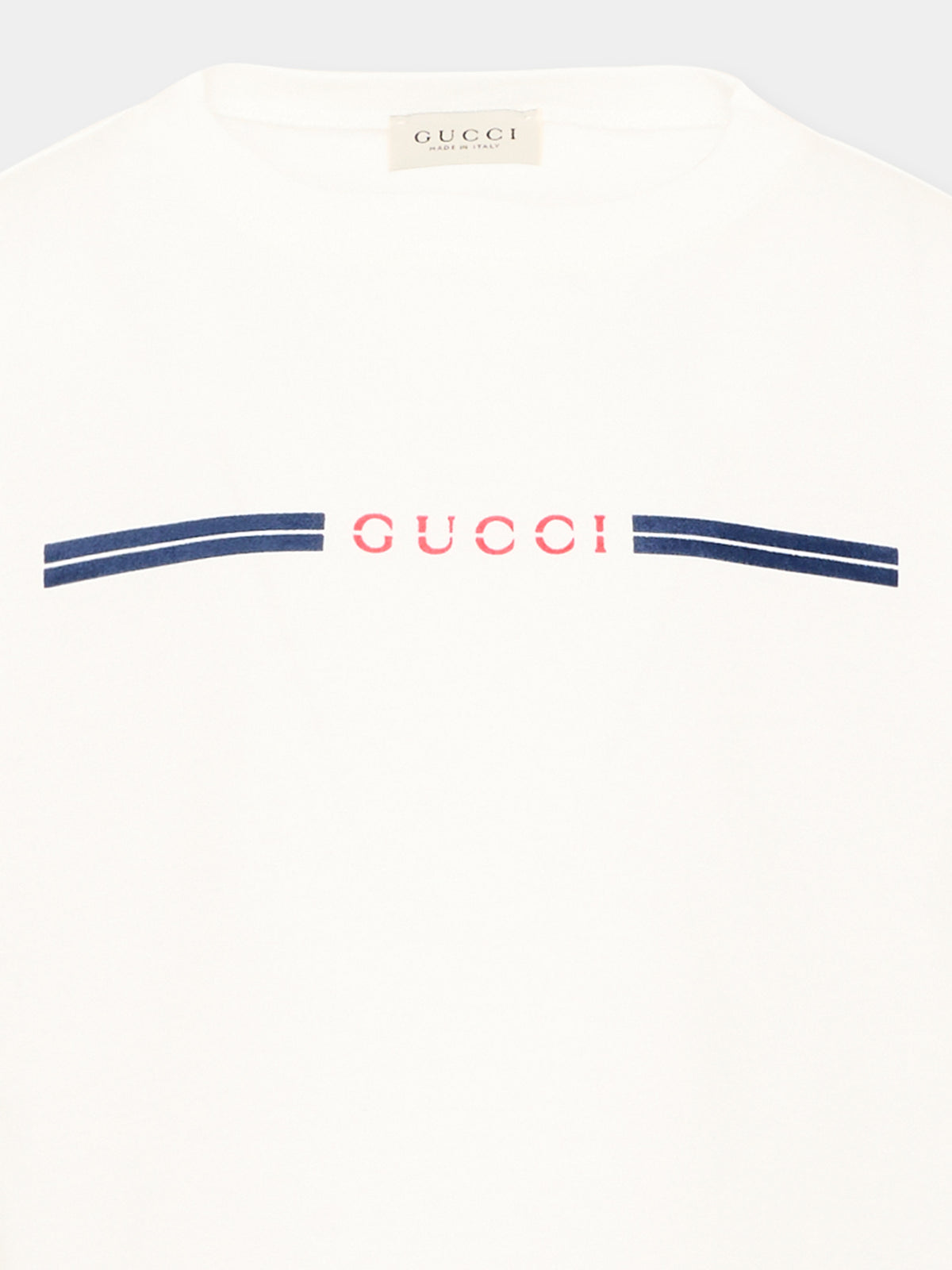 T-shirt avorio per bambini con logo