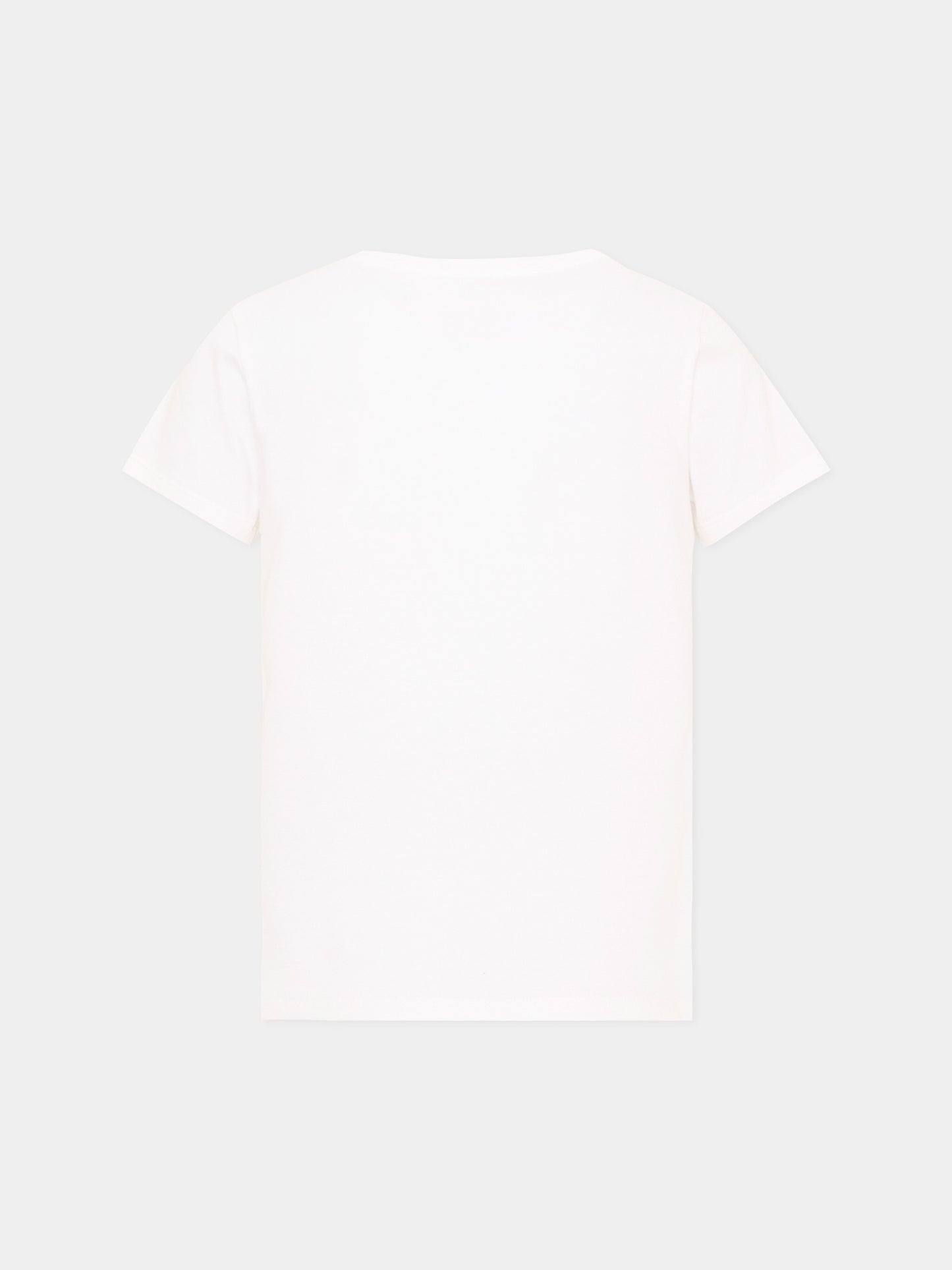 T-shirt a manica corta avorio per bambino stampa logo,Gucci Kids,547559 XJHXA 9043