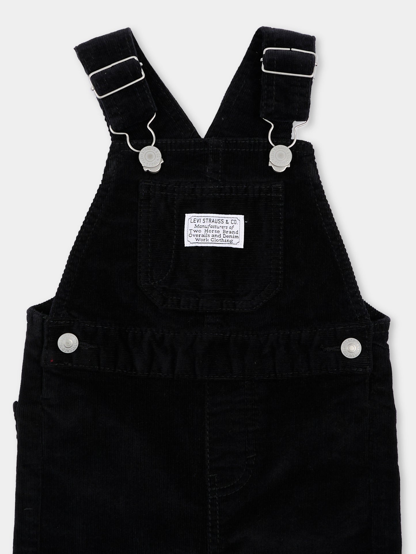 Salopette nera per neonato,Levi's Kids,6EJ335 G52