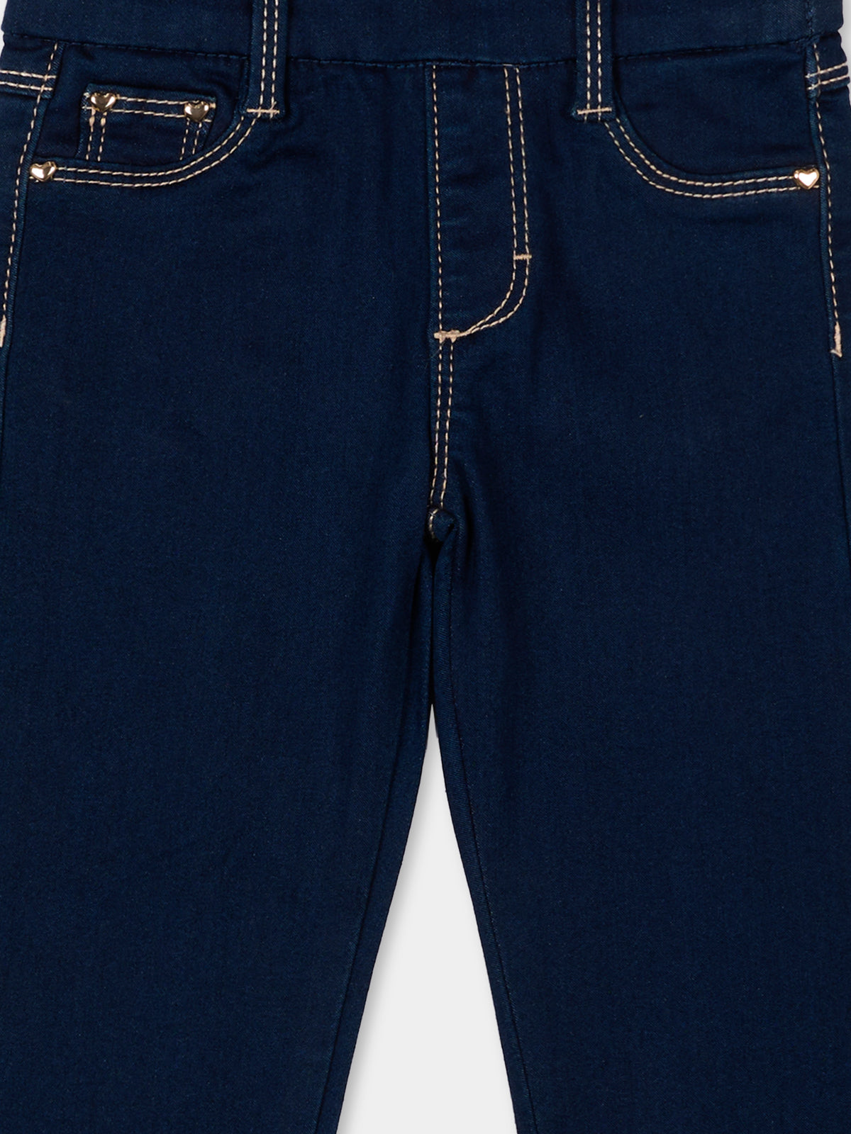 Pantaloni casual blu per neonata con cuori,Mayoral,576 076