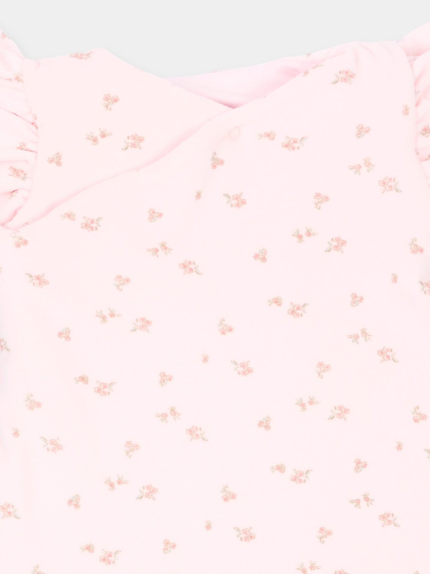 Sacco nanna rosa per neonata con fiori,Petit Bateau,A0GAI 01