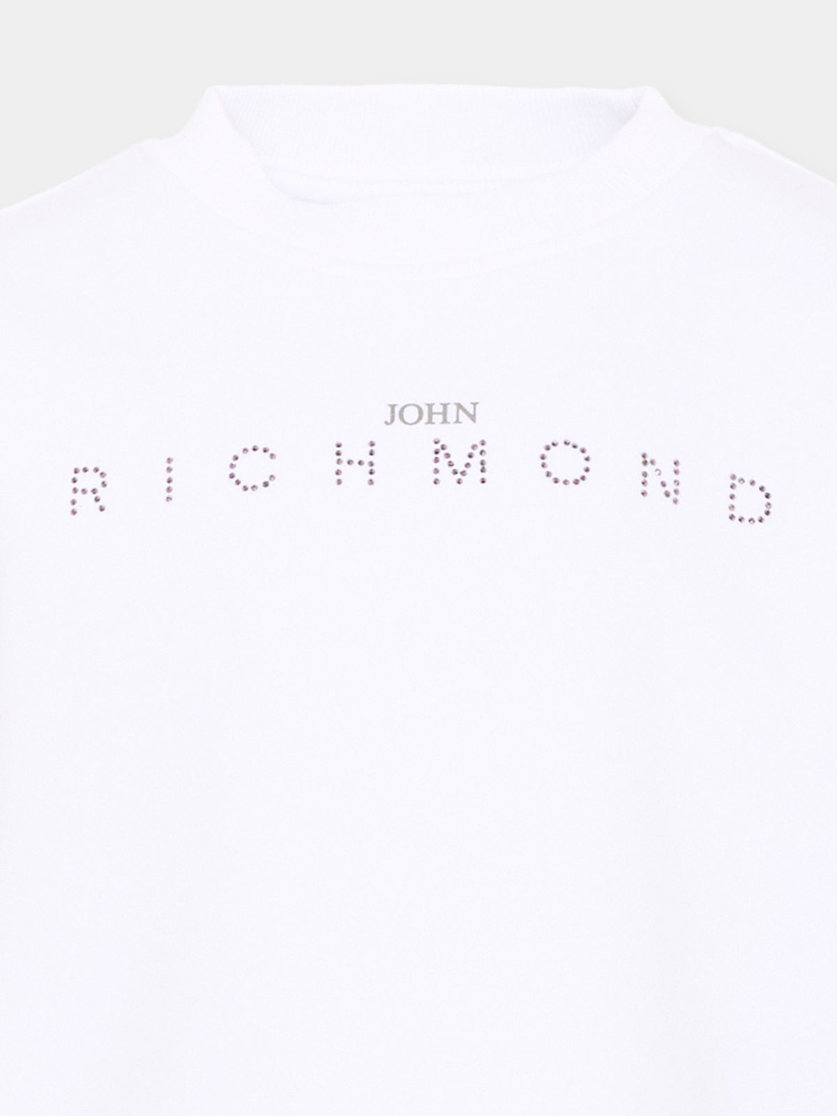 Felpa bianca per bambina con logo,Richmond,RGA26085FE WHITE WHITE