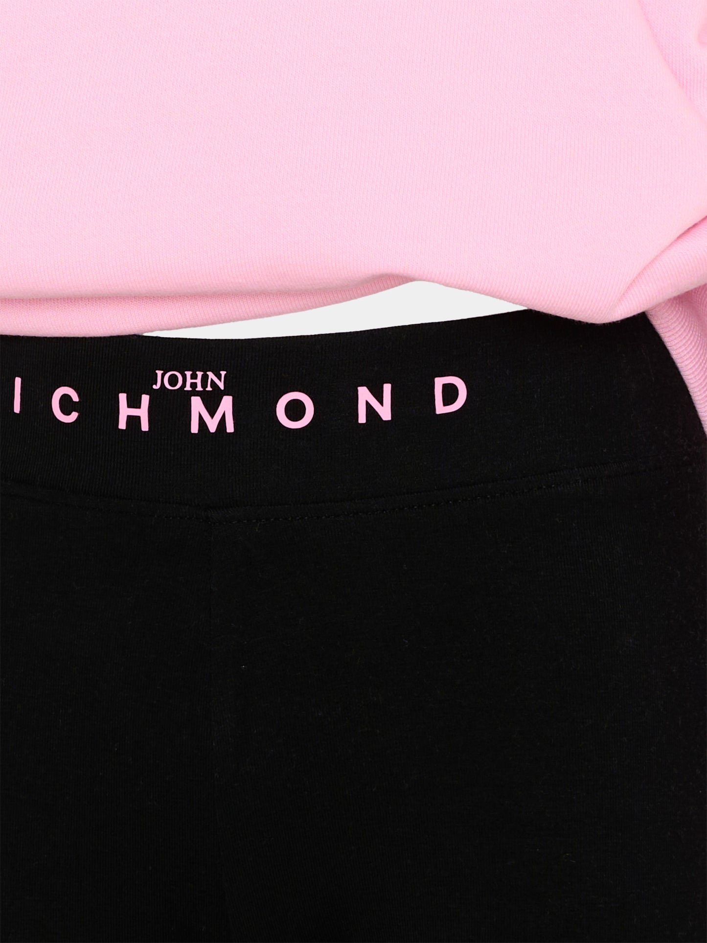 Completo sportivo rosa per bambina con logo,Richmond,RGA26020CF PINK_B/BLK PINK BEGONIA