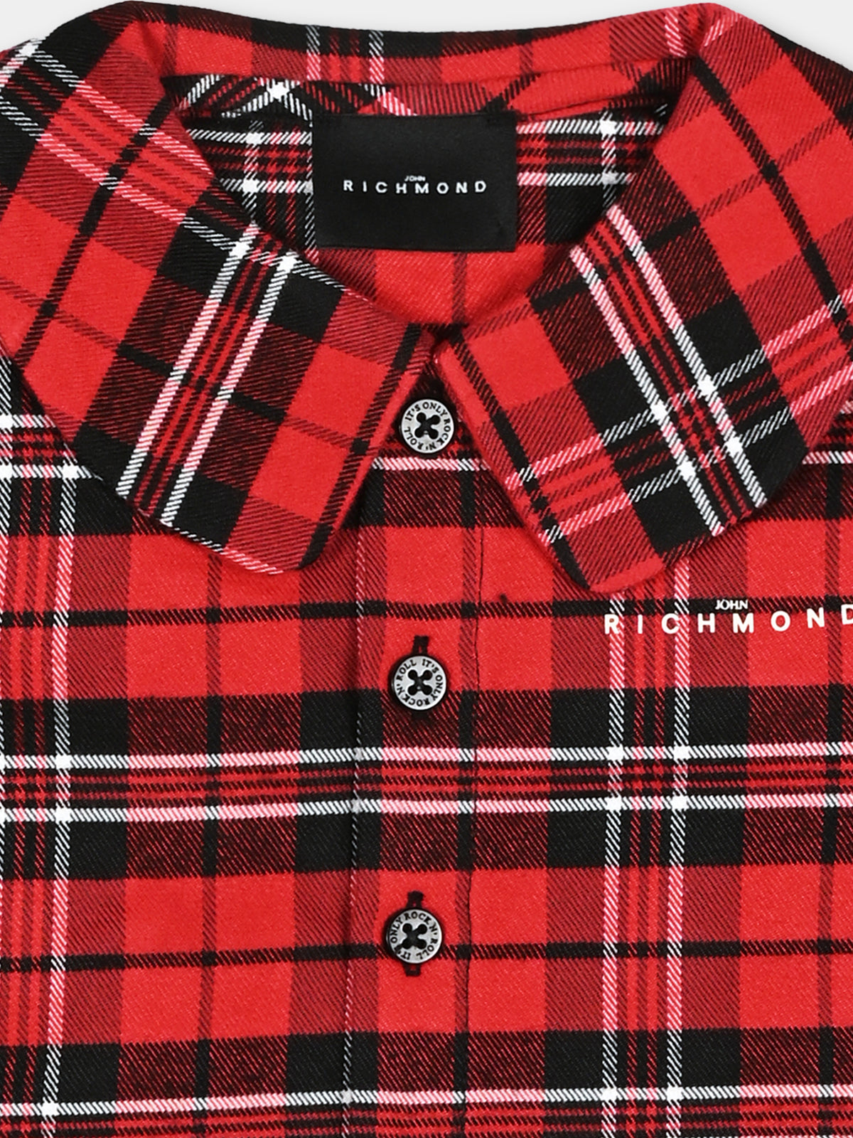 Camicia a manica lunga rossa tartan per neonata,Richmond,RIA26083CA RED_TARTAN RED TARTAN