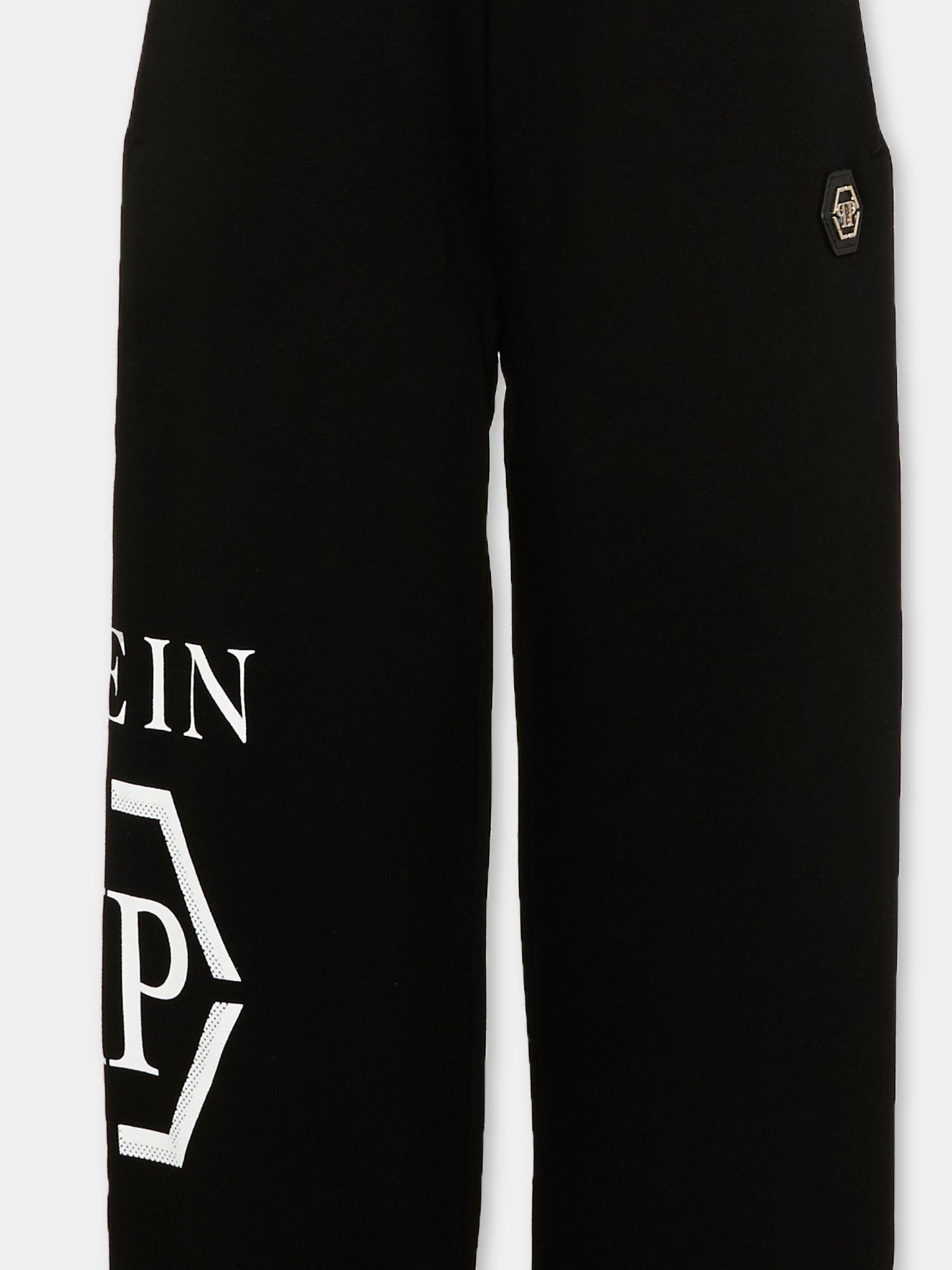 Pantalone nero per bambino con logo,Philipp Plein Junior,F6PHJBFP095 110