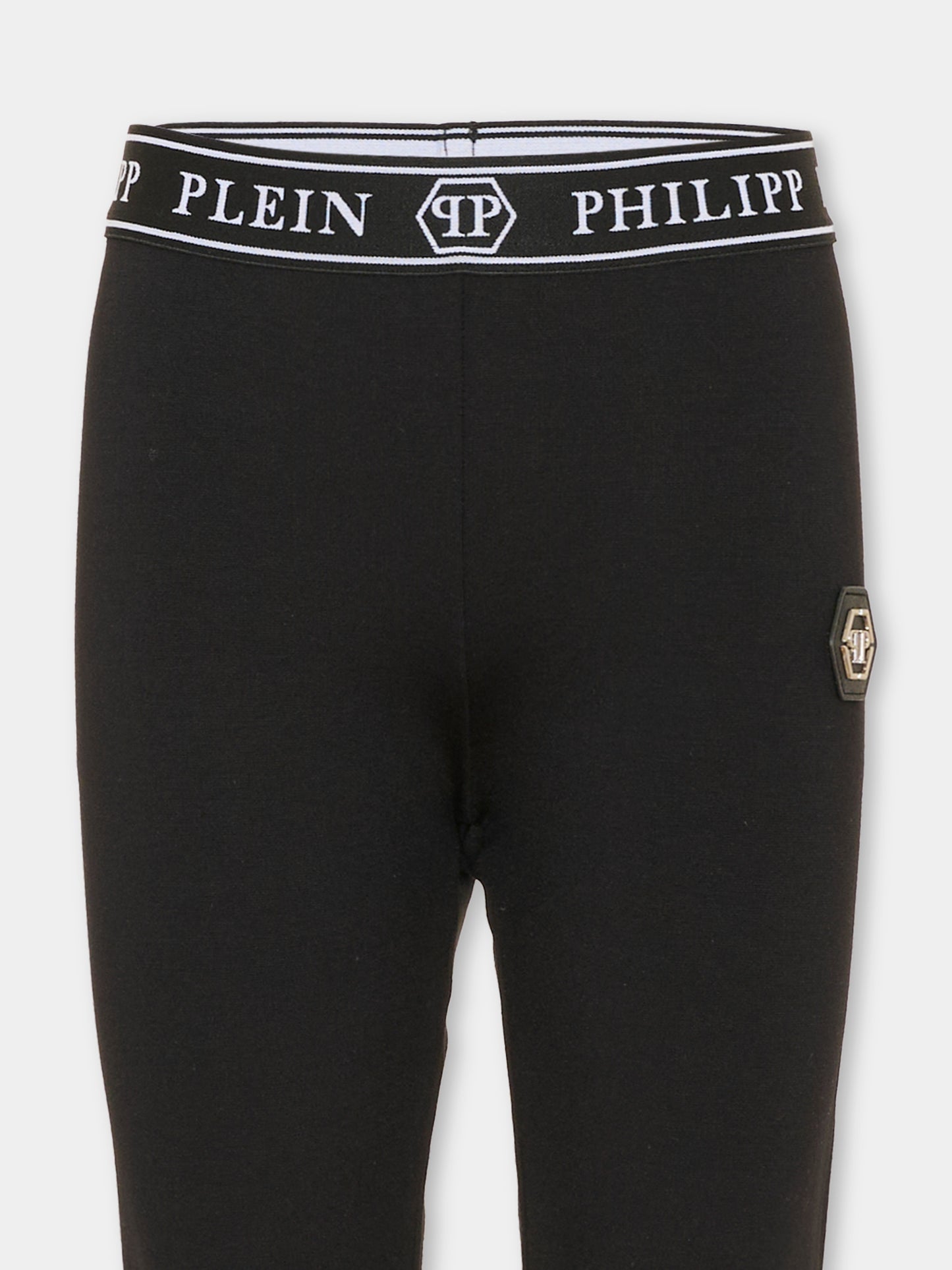 Leggings neri per bambina,Philipp Plein Junior,F6PHJGLG169 110