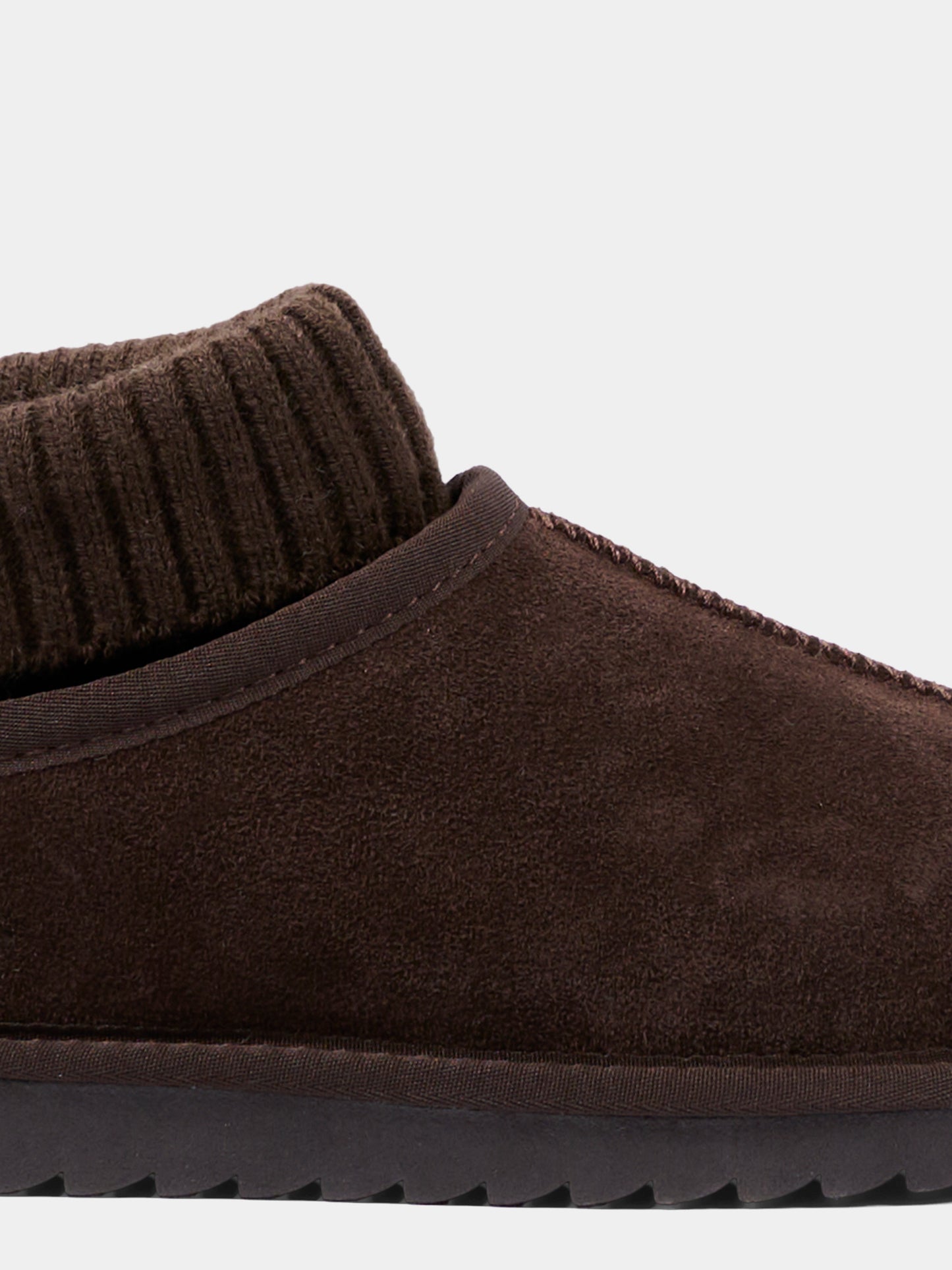Sabot marrone per bambini con collo a costine,Colors Of California,HC YK261 CHO