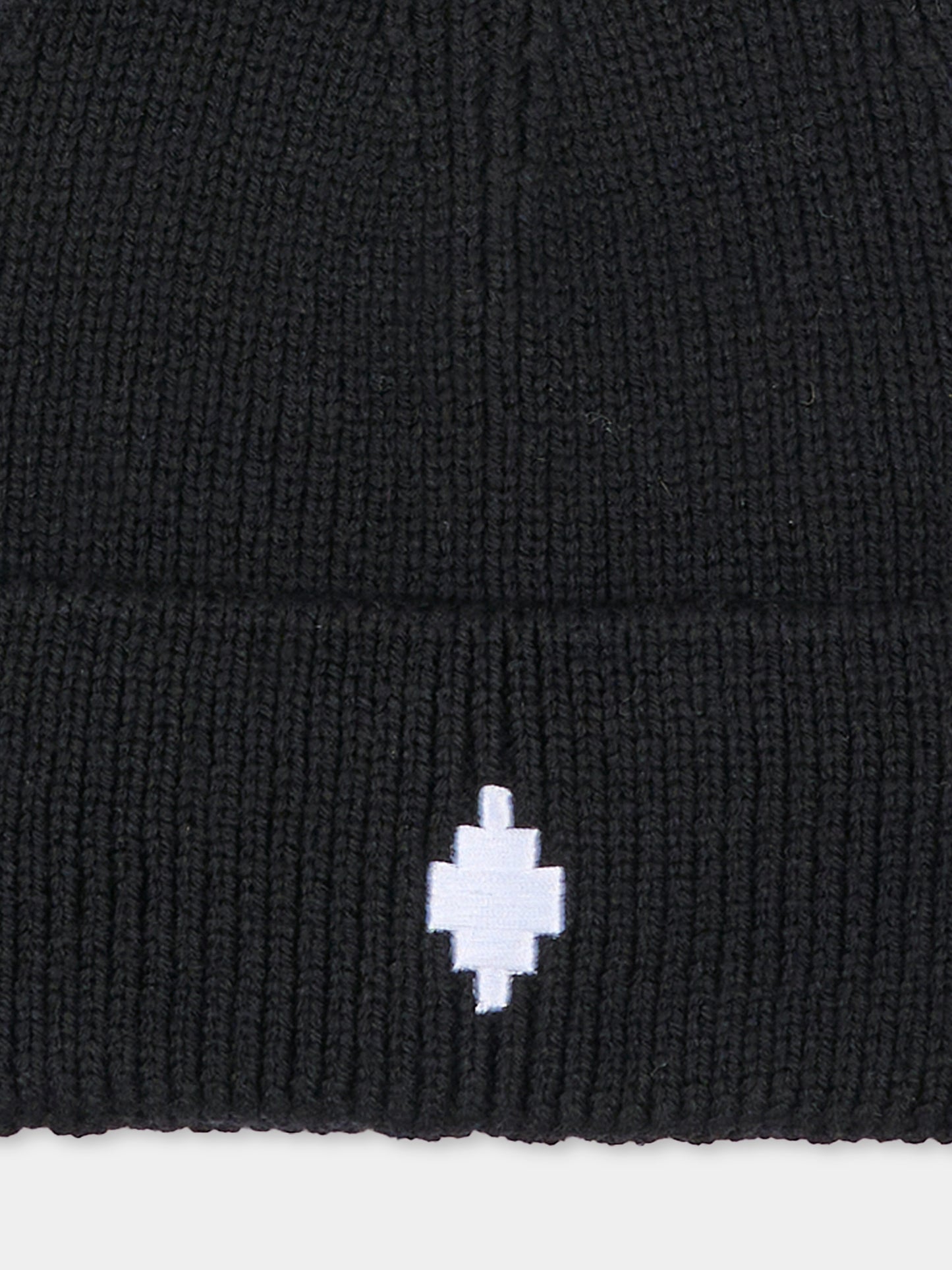 Berretto nero per bambino con logo,County Of Milan Kids,F6CMJUHT047 110