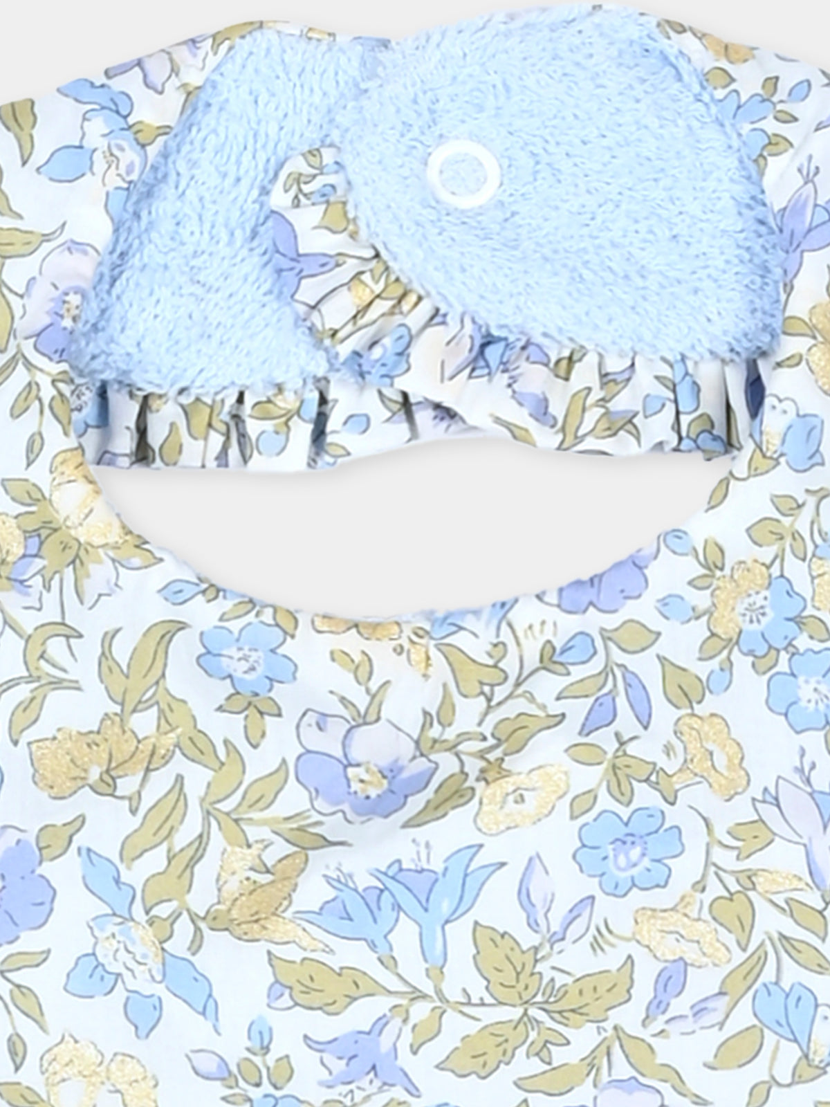Bavaglino celeste Liberty per neonata,Pesciolino Rosso,BV FW S 262