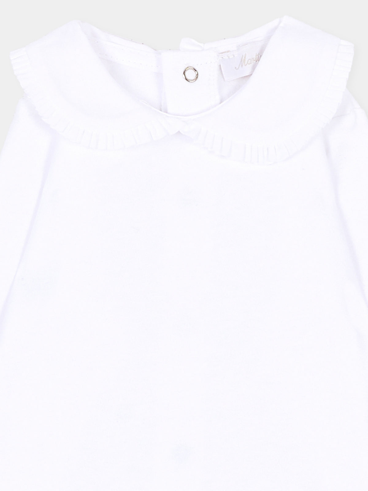 Body bianco per neonati con colletto,Martín Aranda,026-22335 PW01