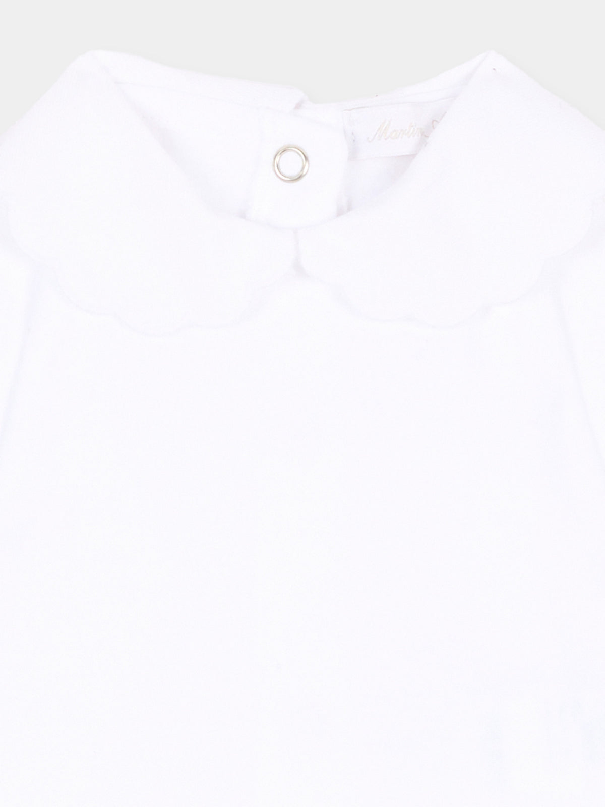 Body bianco per neonata con colletto,Martín Aranda,026-25335 PW01