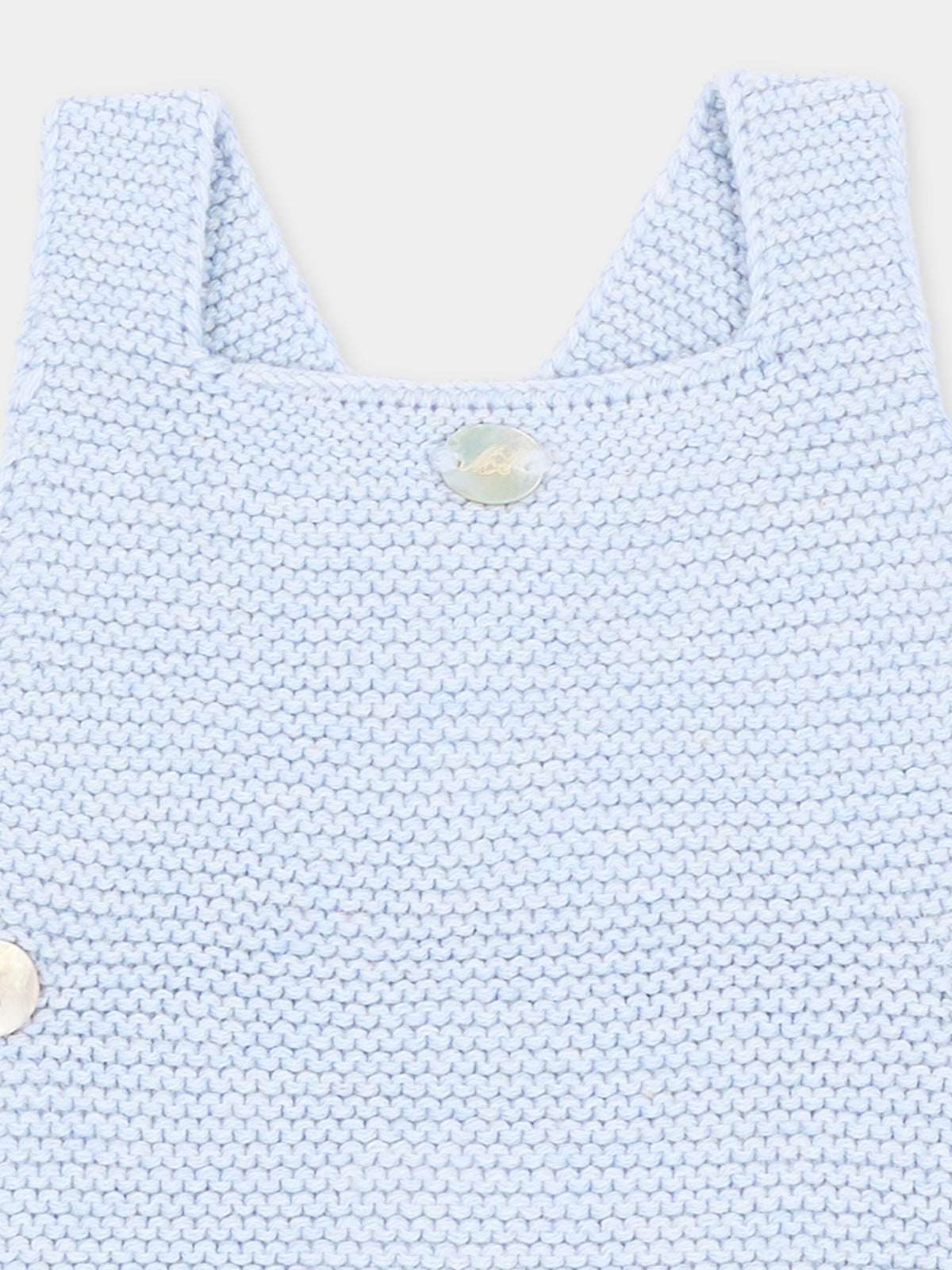 Salopette azzurra per neonato in maglia,Martín Aranda,016-12328 C08