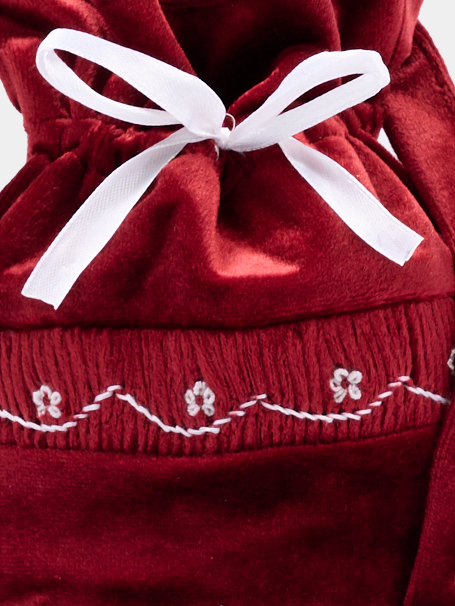 Borsa bordeaux per bambina con ricamo floreale,Kidiwi Handmade,37313 TV008