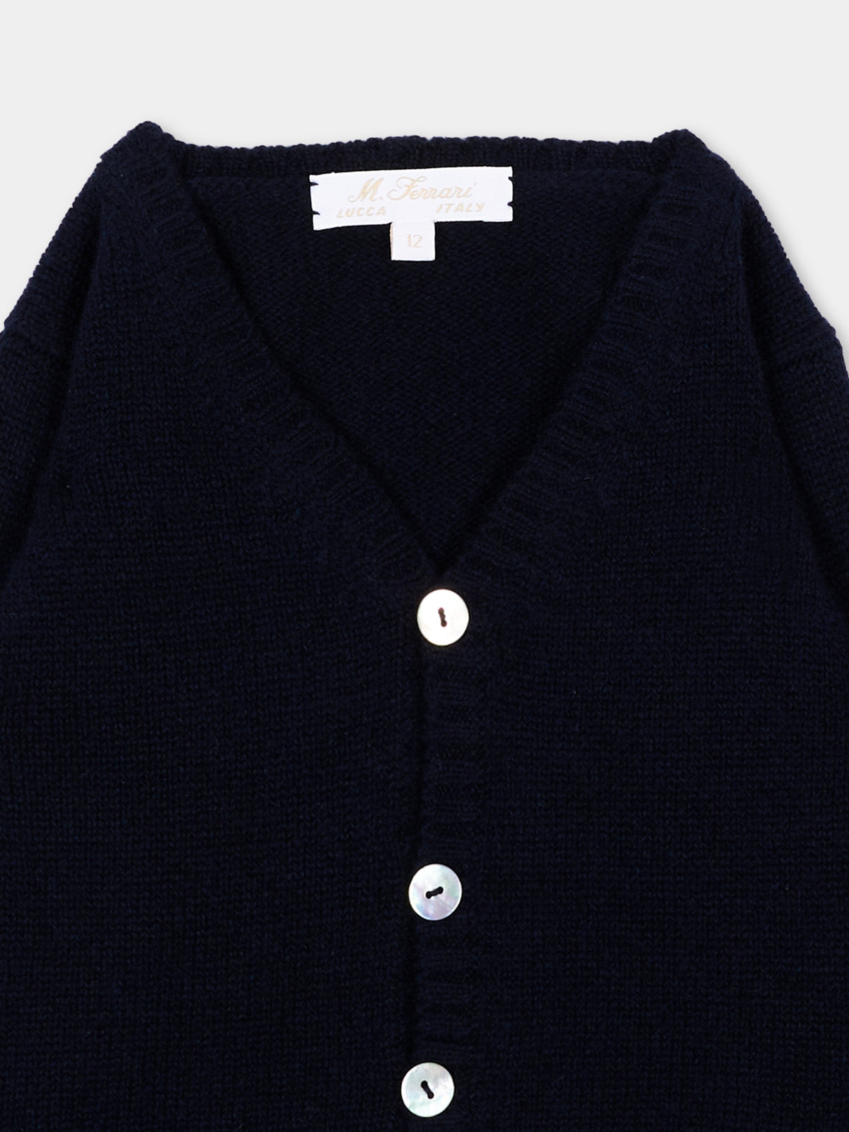 Cardigan blu per neonato con bottoni,Mariella Ferrari,MGM11 143