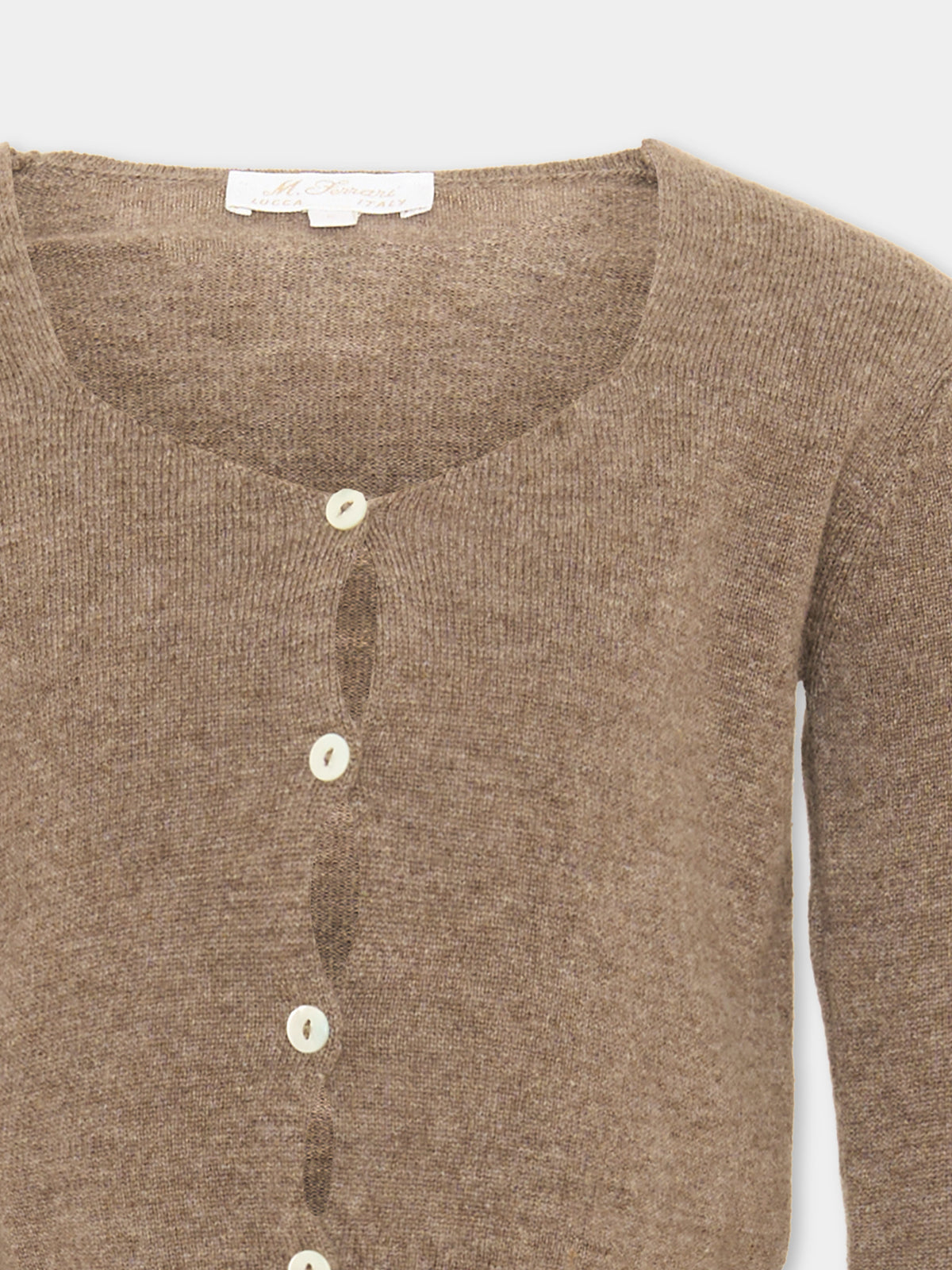 Cardigan marrone per bambina,Mariella Ferrari,MGU19 153
