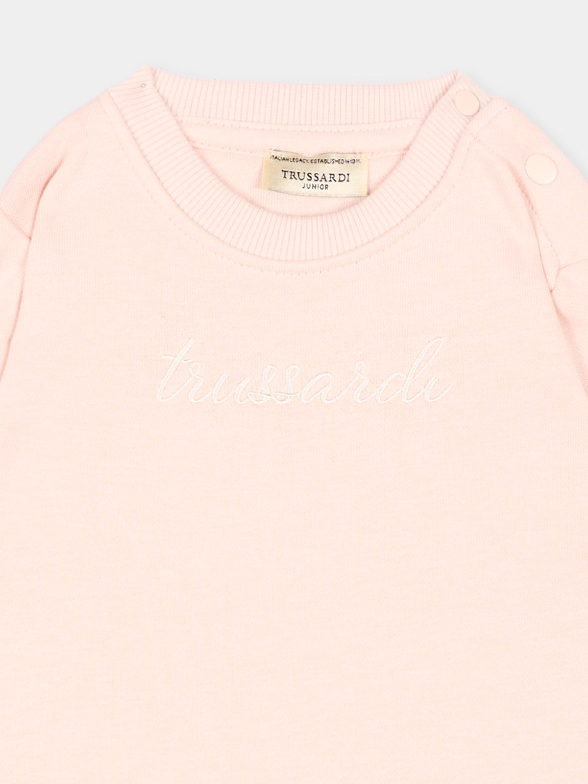 Vestito rosa per neonata con logo