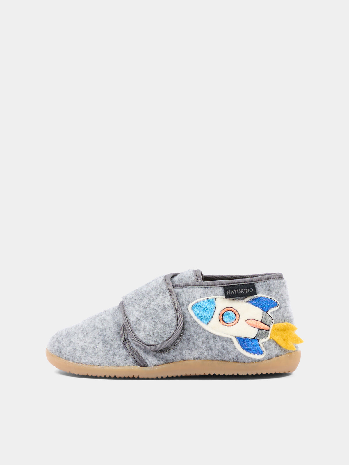 Pantofole grigie per bambino con razzo,Naturino,001 4000737 01 0B03