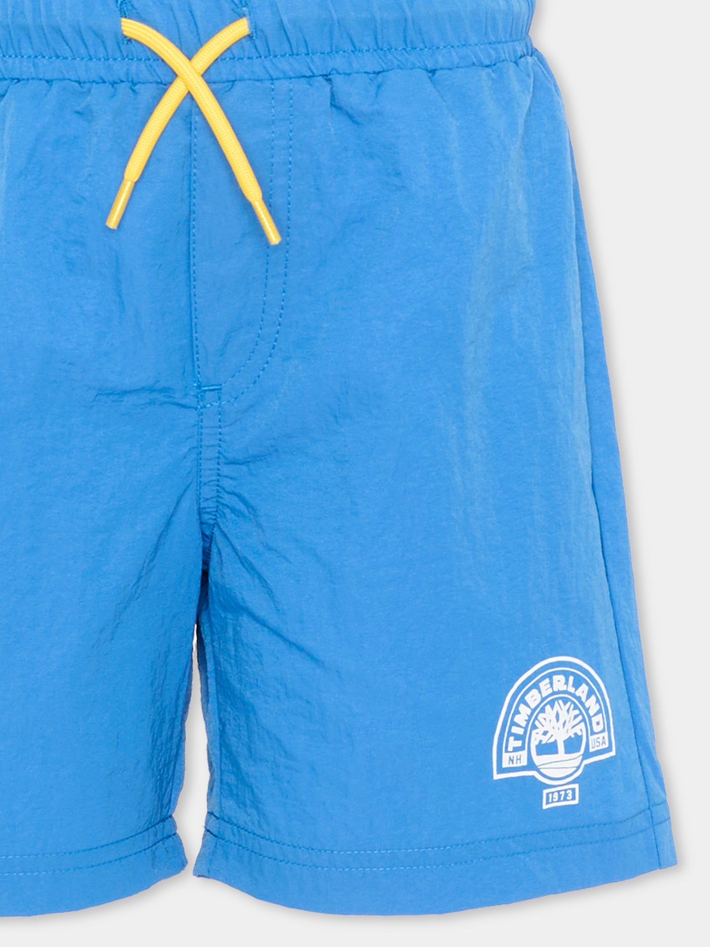 Boxer mare azzurro per bambino con logo