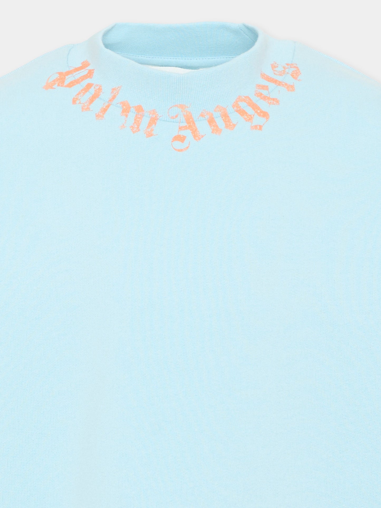 Felpa azzurra Palm Angels per bambino,Palm Angels,PBBA012S26FLE004 960