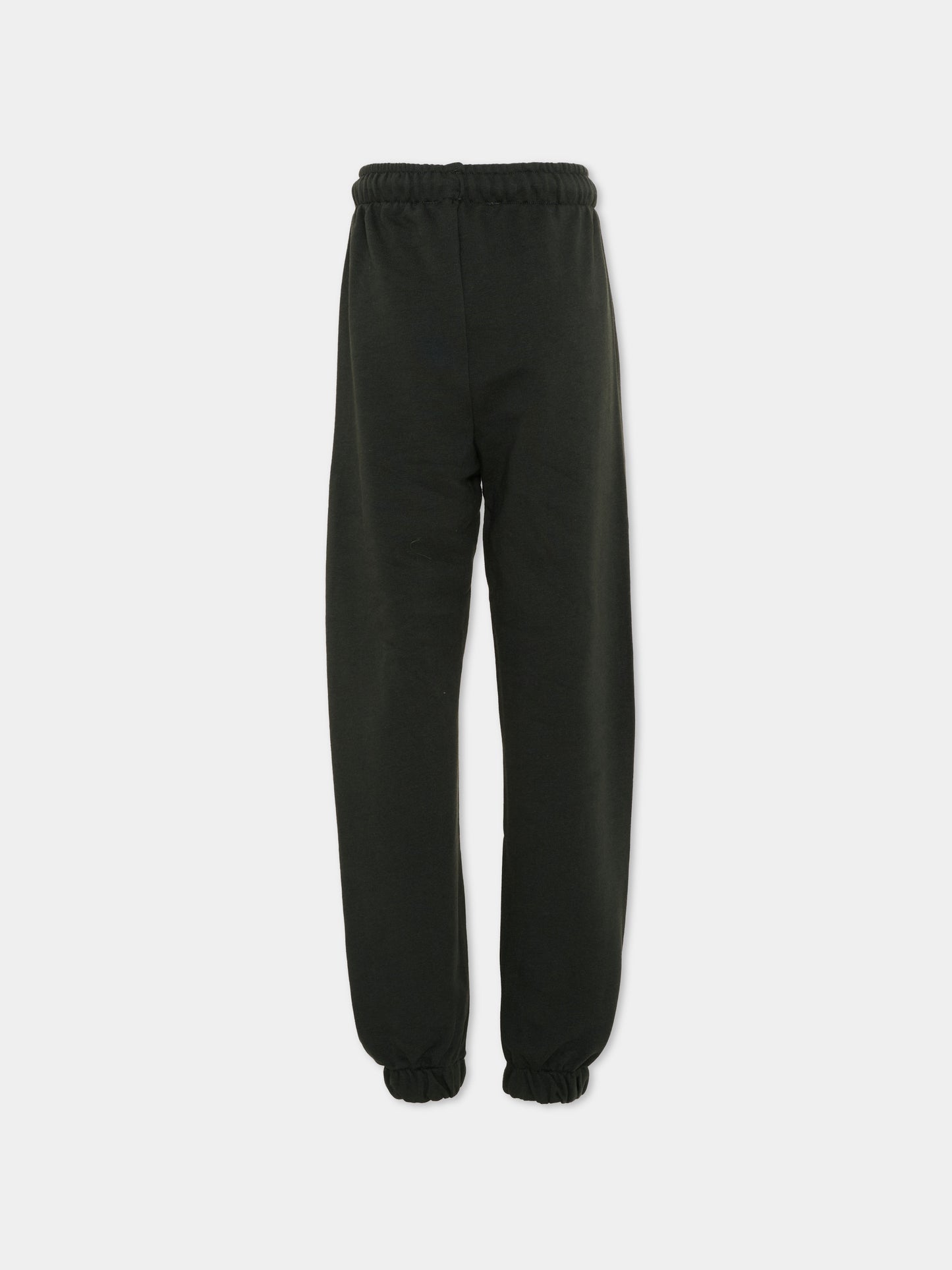 Pantalone sportivo nero per bambini con logo,Msgm Kids,S6MSJUFP283 MS040