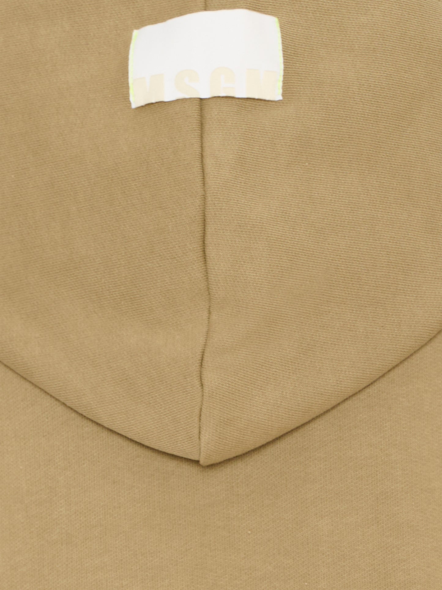 Felpa beige con cappuccio per bambino con logo,Msgm Kids,S6MSJUHS165 094