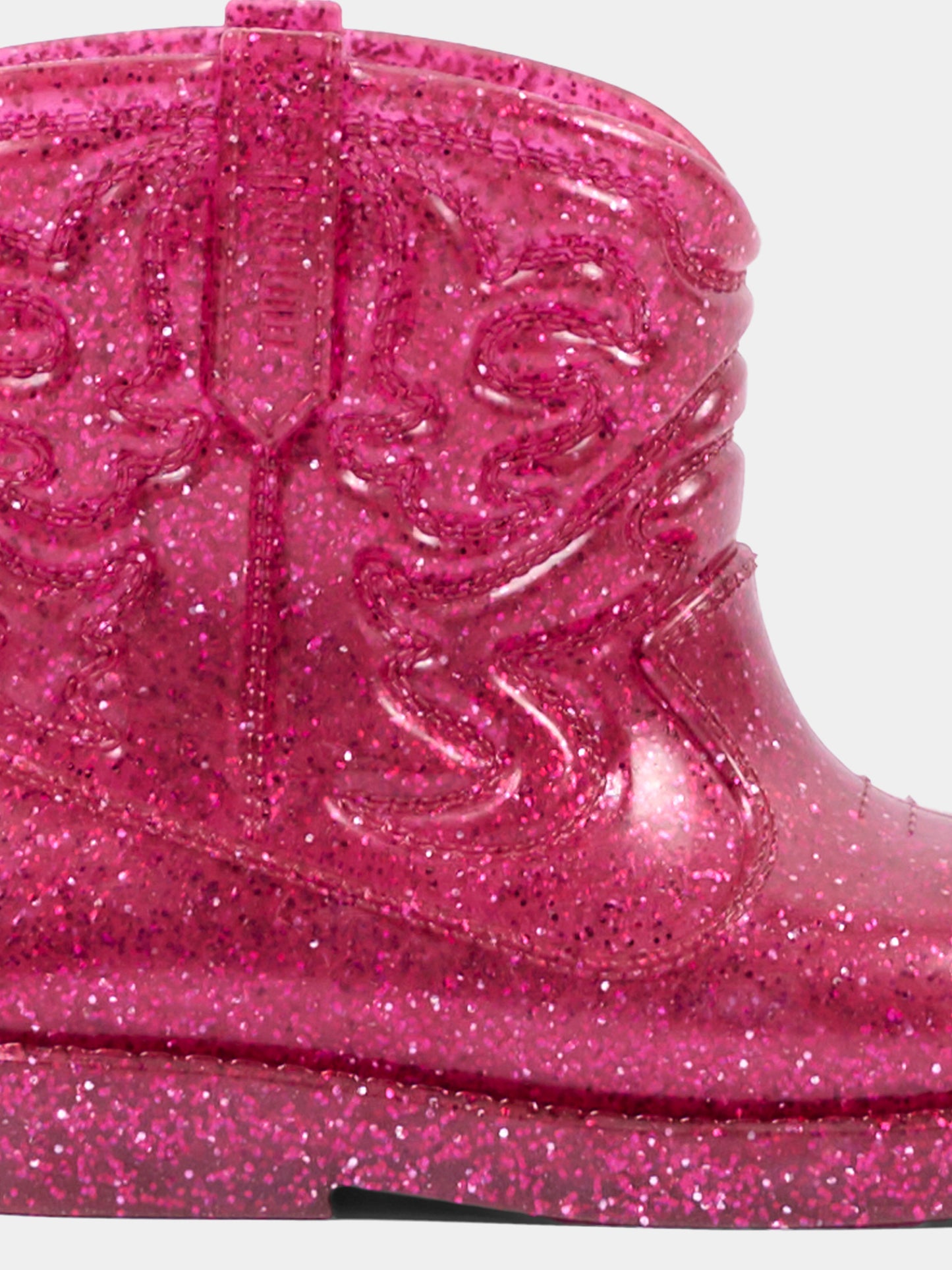 Stivali da pioggia rosa per bambina con glitter,Mini Melissa,36191 BM701