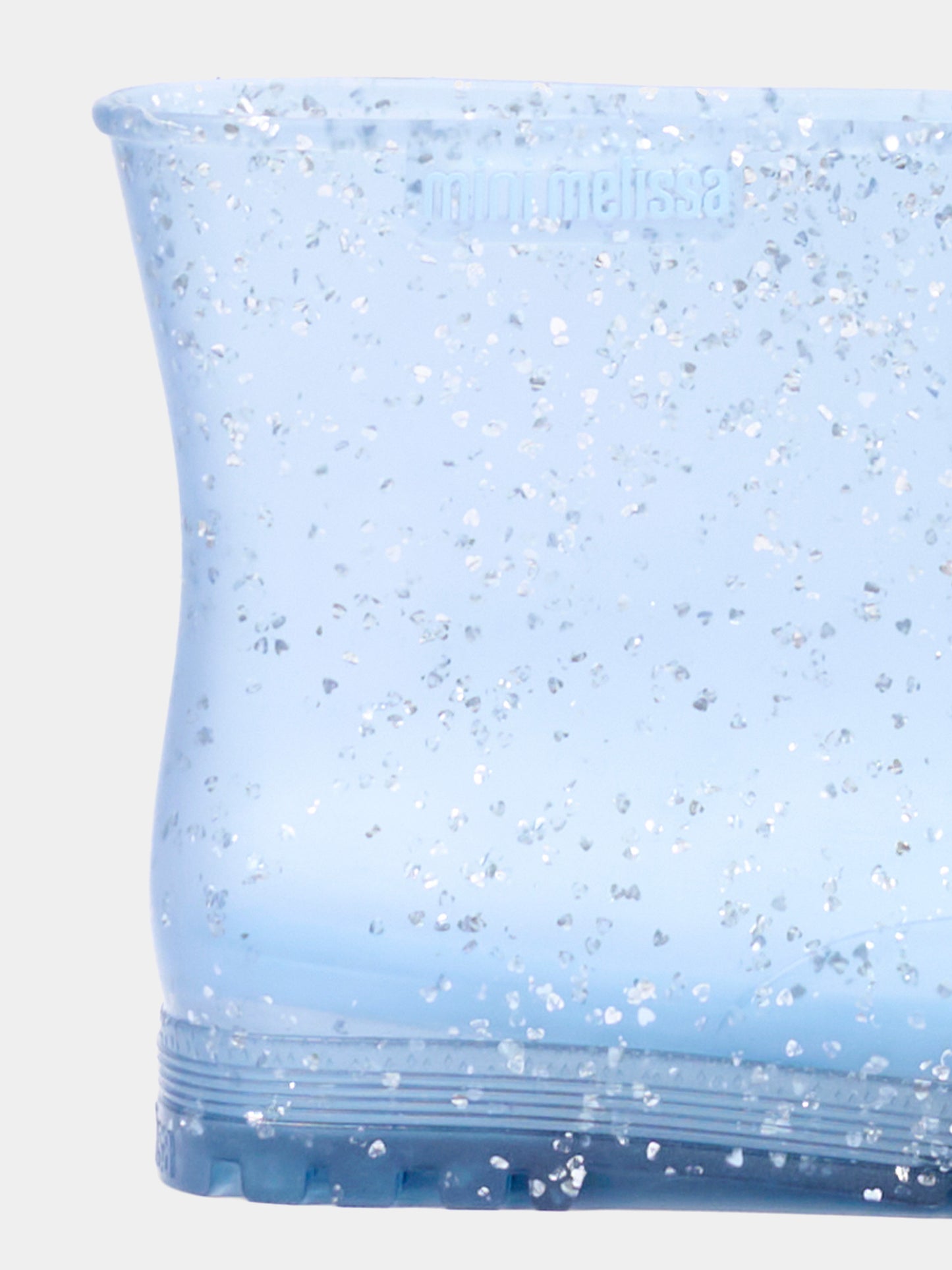 Stivali da pioggia azzurri per bambina con glitter